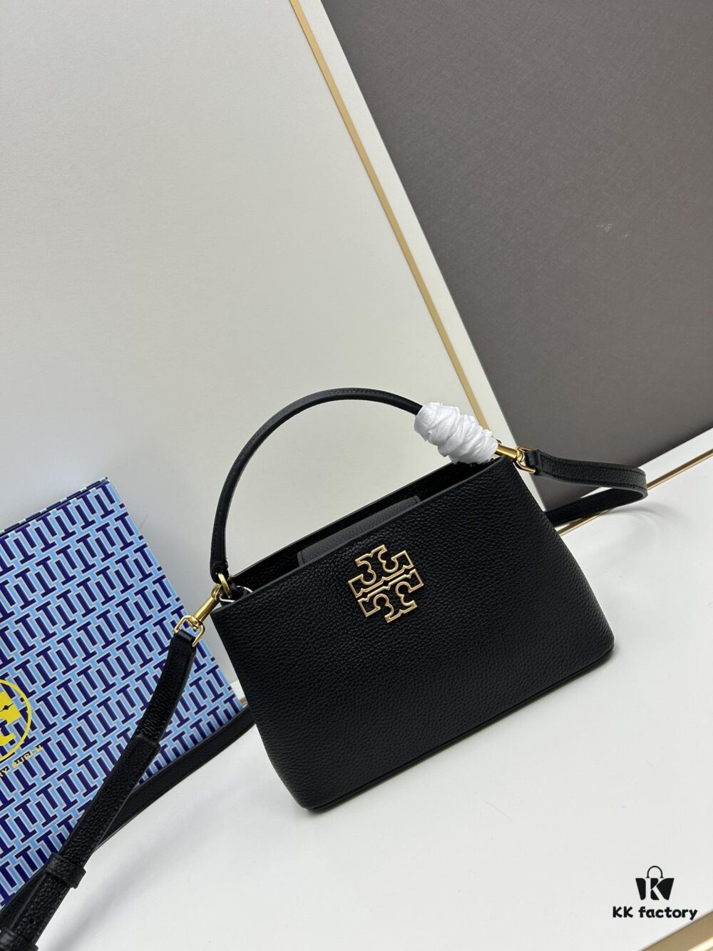 Tory Burch Britten Series Mini Tote Bag New Arrival Pebbled Leather Diana Bag