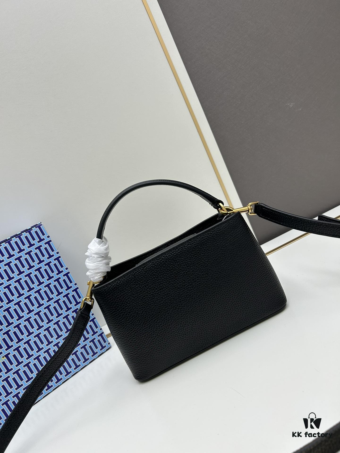 Tory Burch Britten Series Mini Tote Bag New Arrival Pebbled Leather Diana Bag