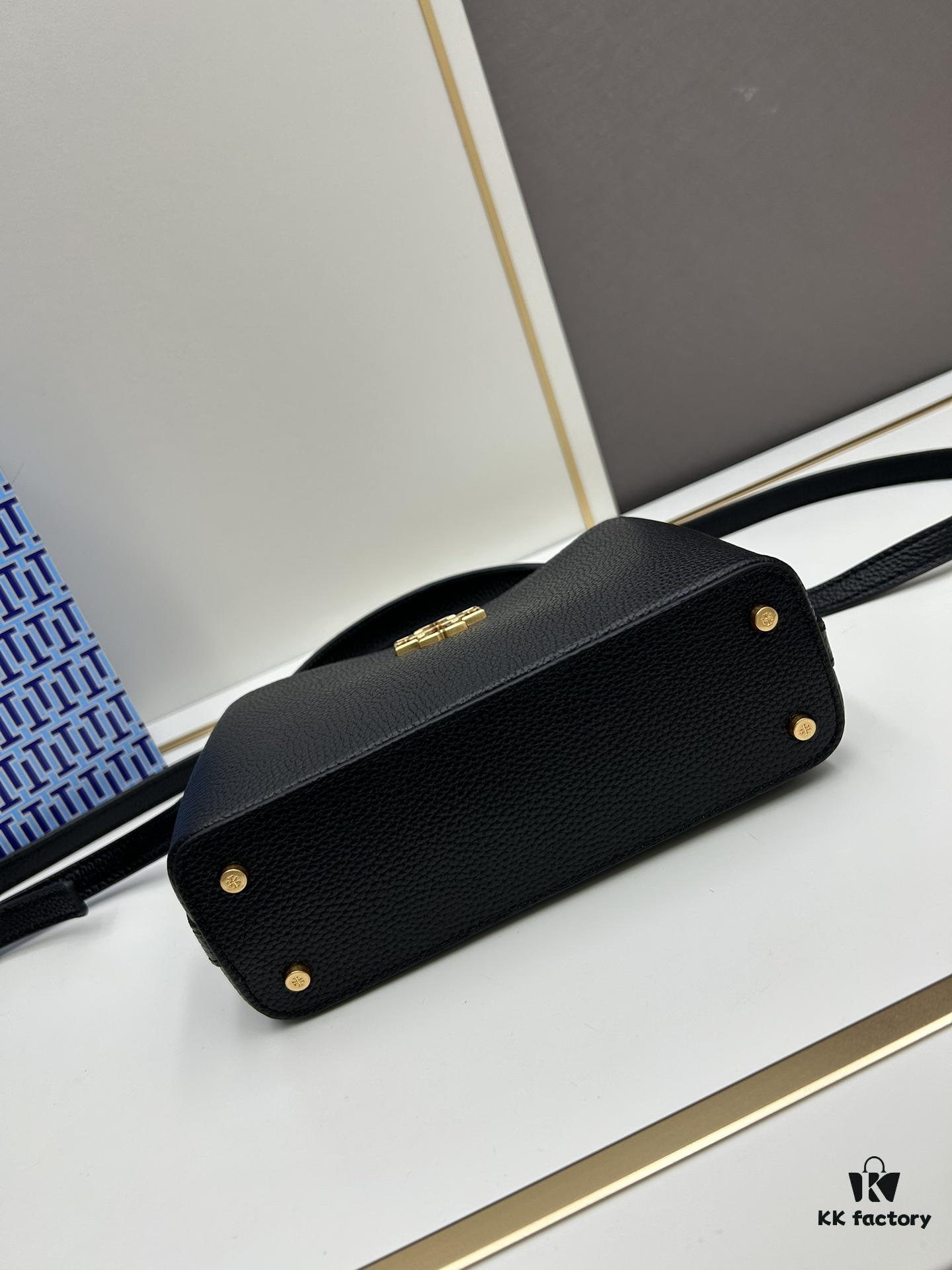 Tory Burch Britten Series Mini Tote Bag New Arrival Pebbled Leather Diana Bag