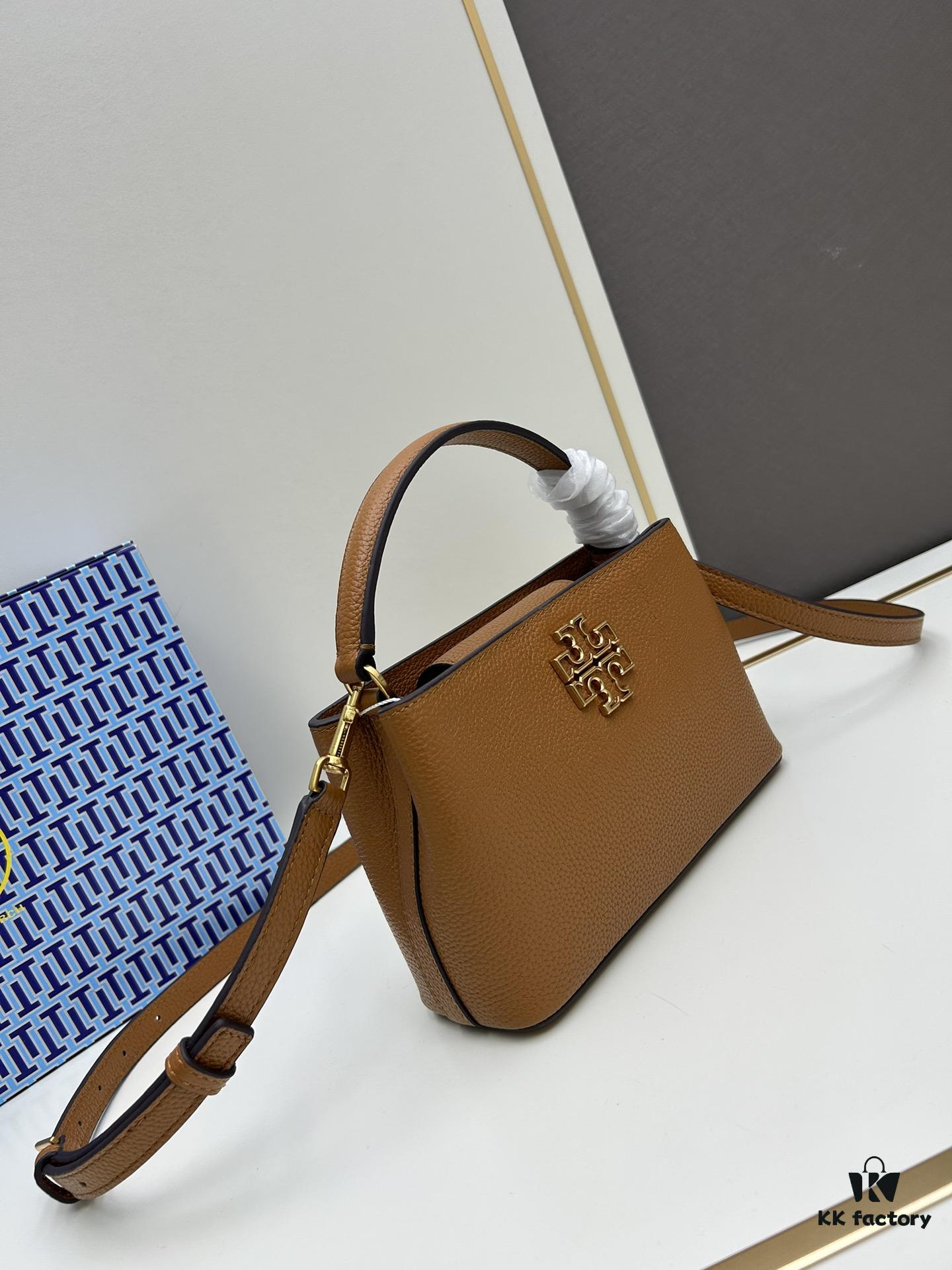 Tory Burch Britten Series Mini Tote Bag New Arrival Pebbled Calfskin Luxury Shoulder Bag
