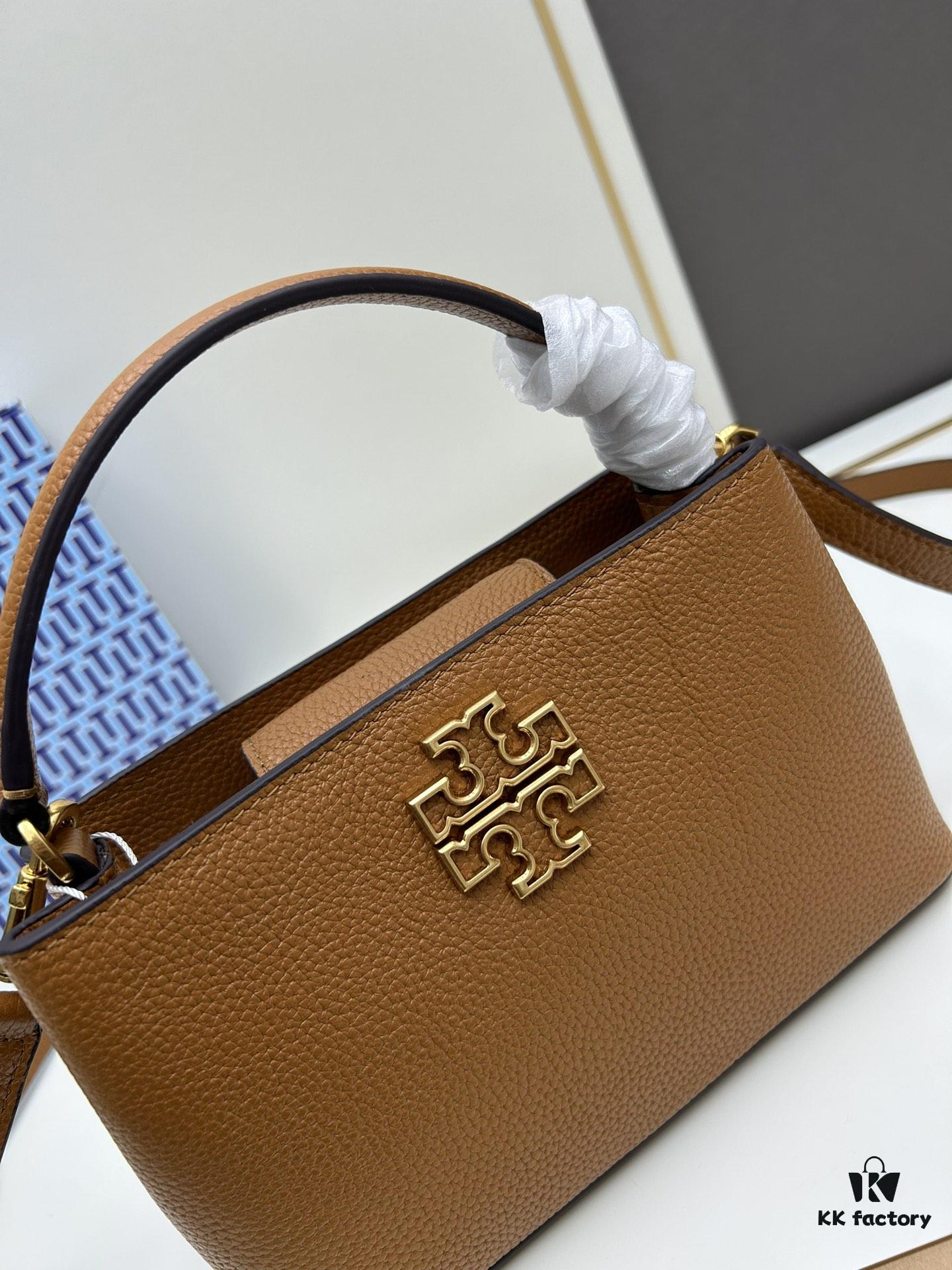Tory Burch Britten Series Mini Tote Bag New Arrival Pebbled Calfskin Luxury Shoulder Bag