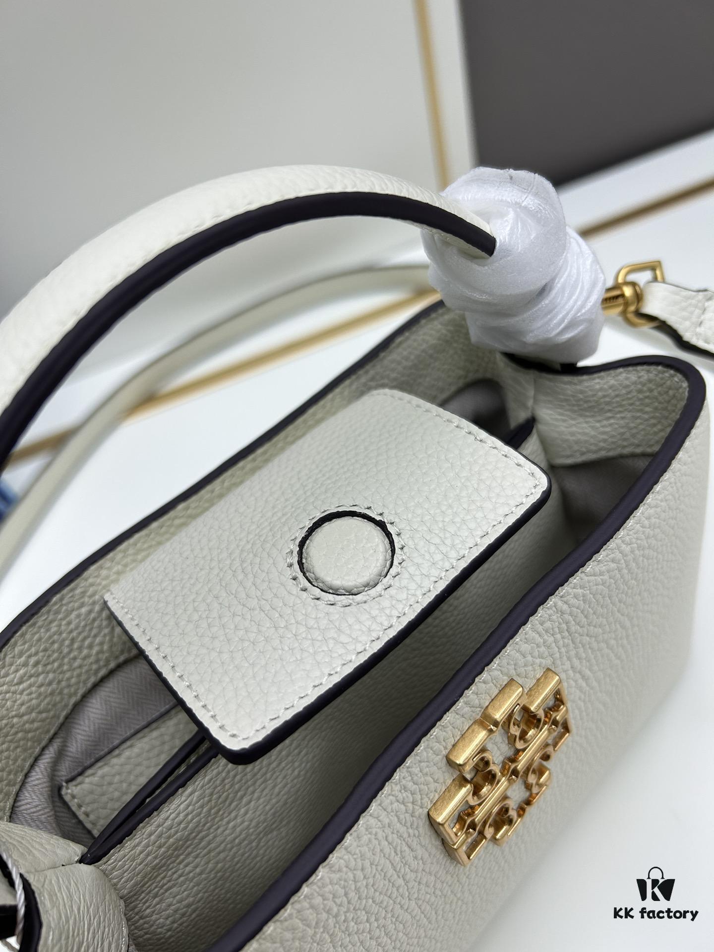 Tory Burch Britten Series Mini Tote Bag New Arrival Pebbled Leather Diana Bag