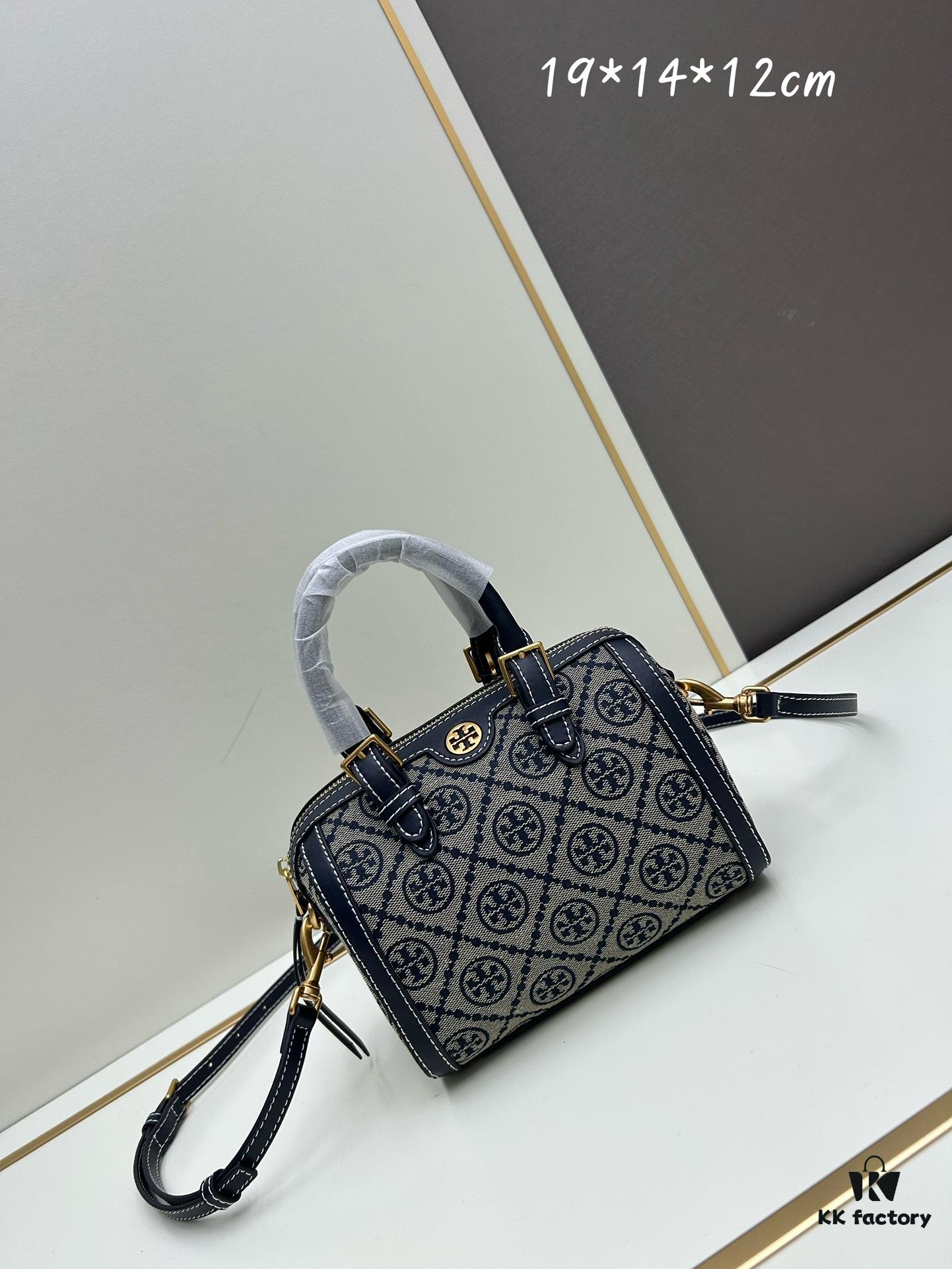 Small Size [New Arrival Attention to Detail] TORY BURCH T Monogram Mini Jacquard Barrel Bag