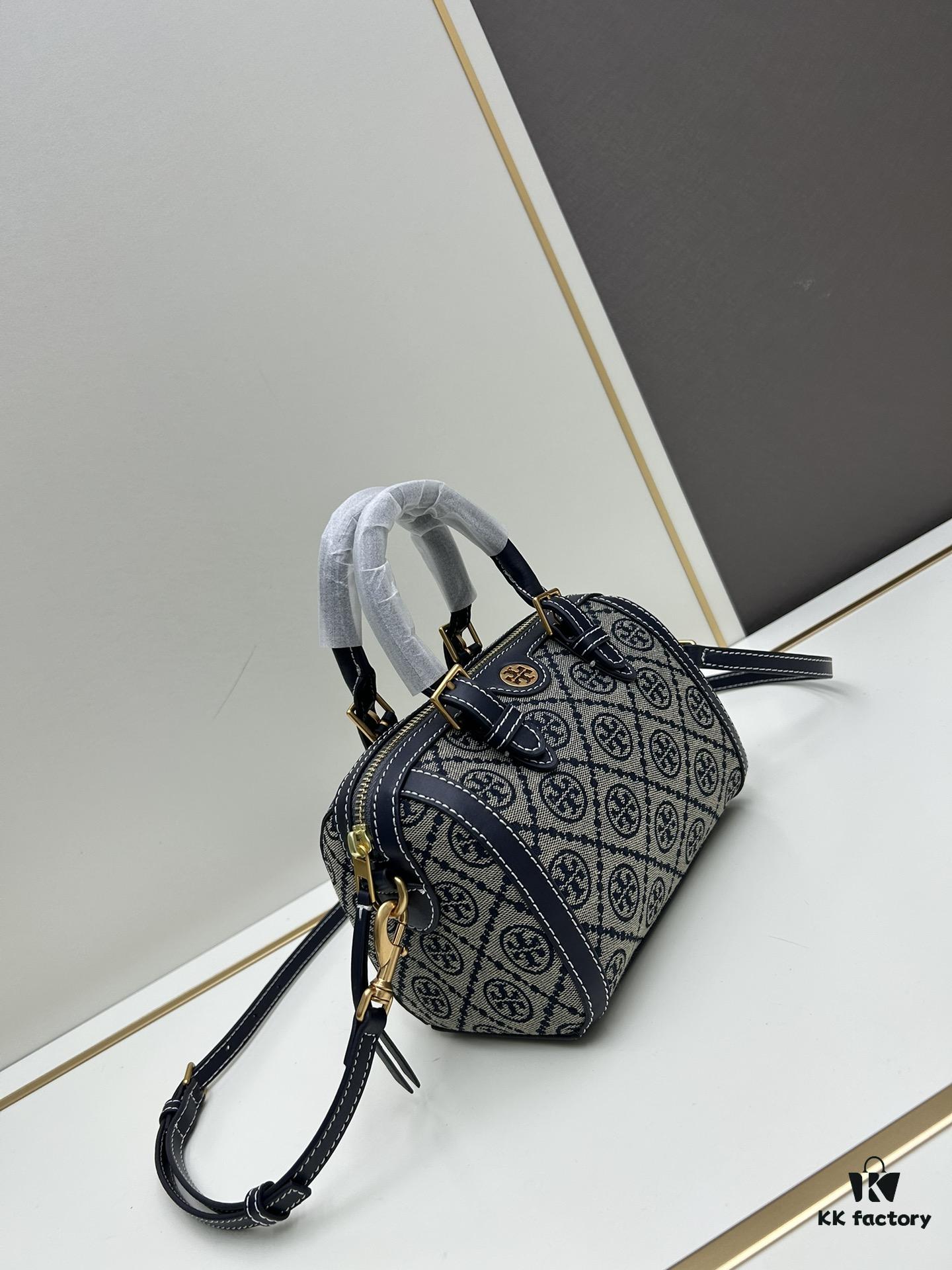 Small Size [New Arrival Attention to Detail] TORY BURCH T Monogram Mini Jacquard Barrel Bag