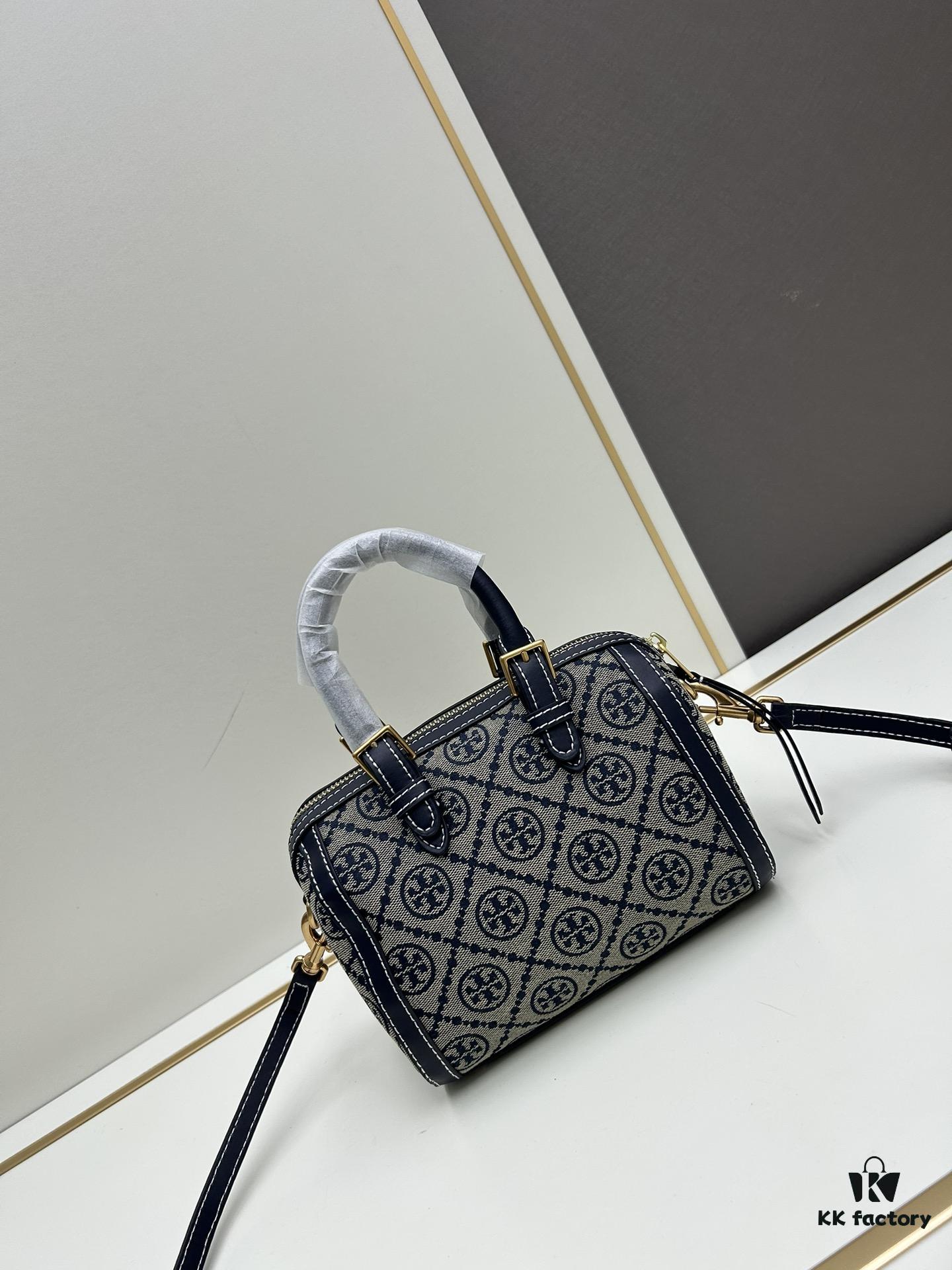 Small Size [New Arrival Attention to Detail] TORY BURCH T Monogram Mini Jacquard Barrel Bag