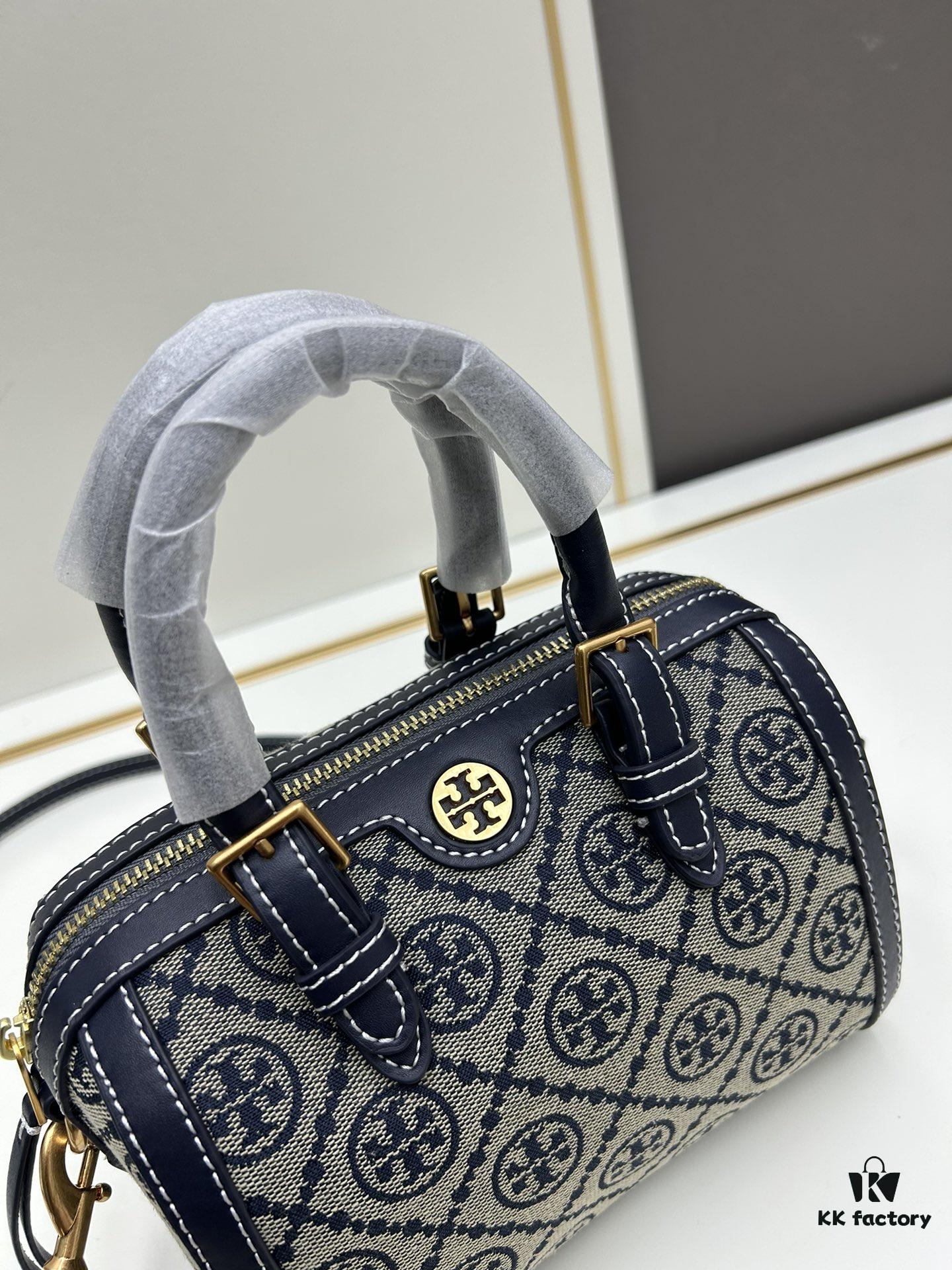 Small Size [New Arrival Attention to Detail] TORY BURCH T Monogram Mini Jacquard Barrel Bag