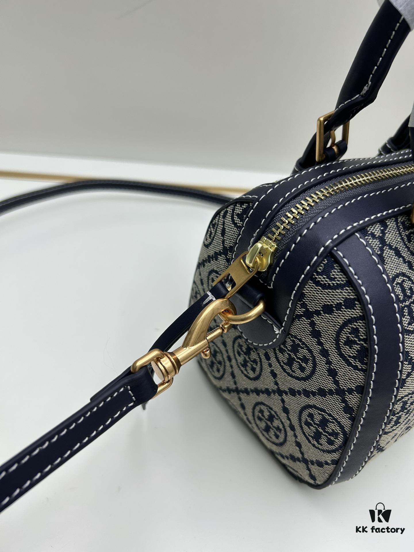 Small Size [New Arrival Attention to Detail] TORY BURCH T Monogram Mini Jacquard Barrel Bag