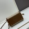 Small [New Arrival, Attention to Detail] TORY BURCH T Monogram Mini Jacquard Barrel Bag in Hazel Brown