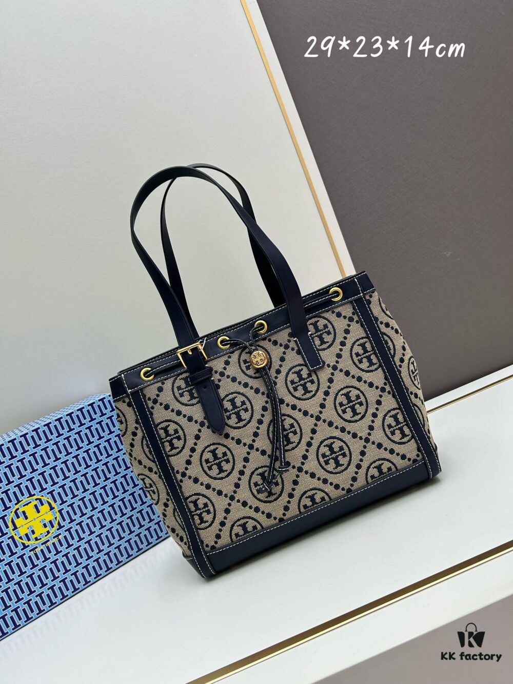 New Arrival Attention to Detail: Tory Burch T-Monogram Tote Bag, Featuring the Classic Monogram Pattern