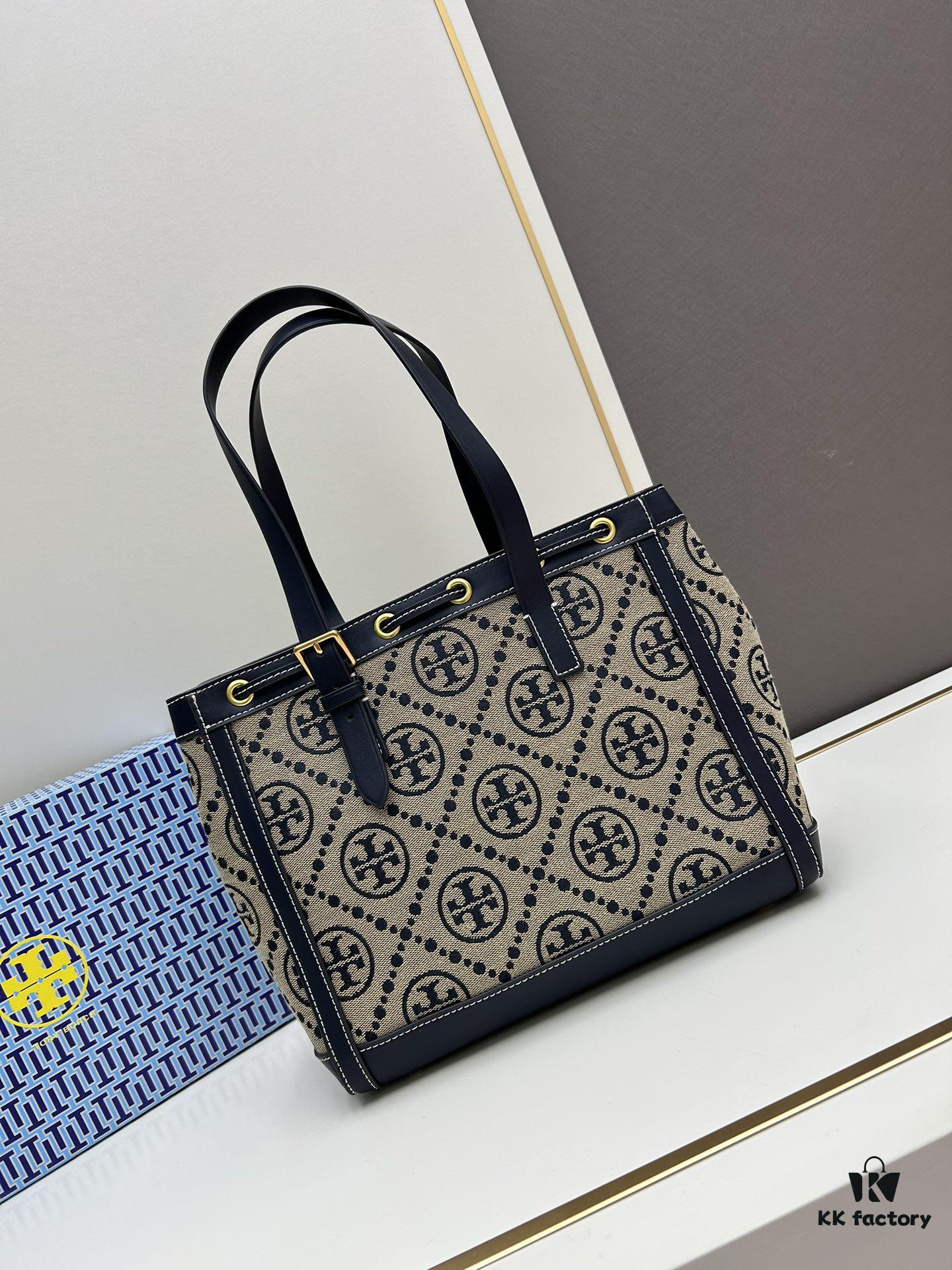 New Arrival Attention to Detail: Tory Burch T-Monogram Tote Bag, Featuring the Classic Monogram Pattern