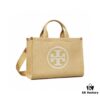 TORY BURCH Ella Canvas Collection - New Arrival with Attention to Detail, Printed Logo Zip Closure Tote Bag