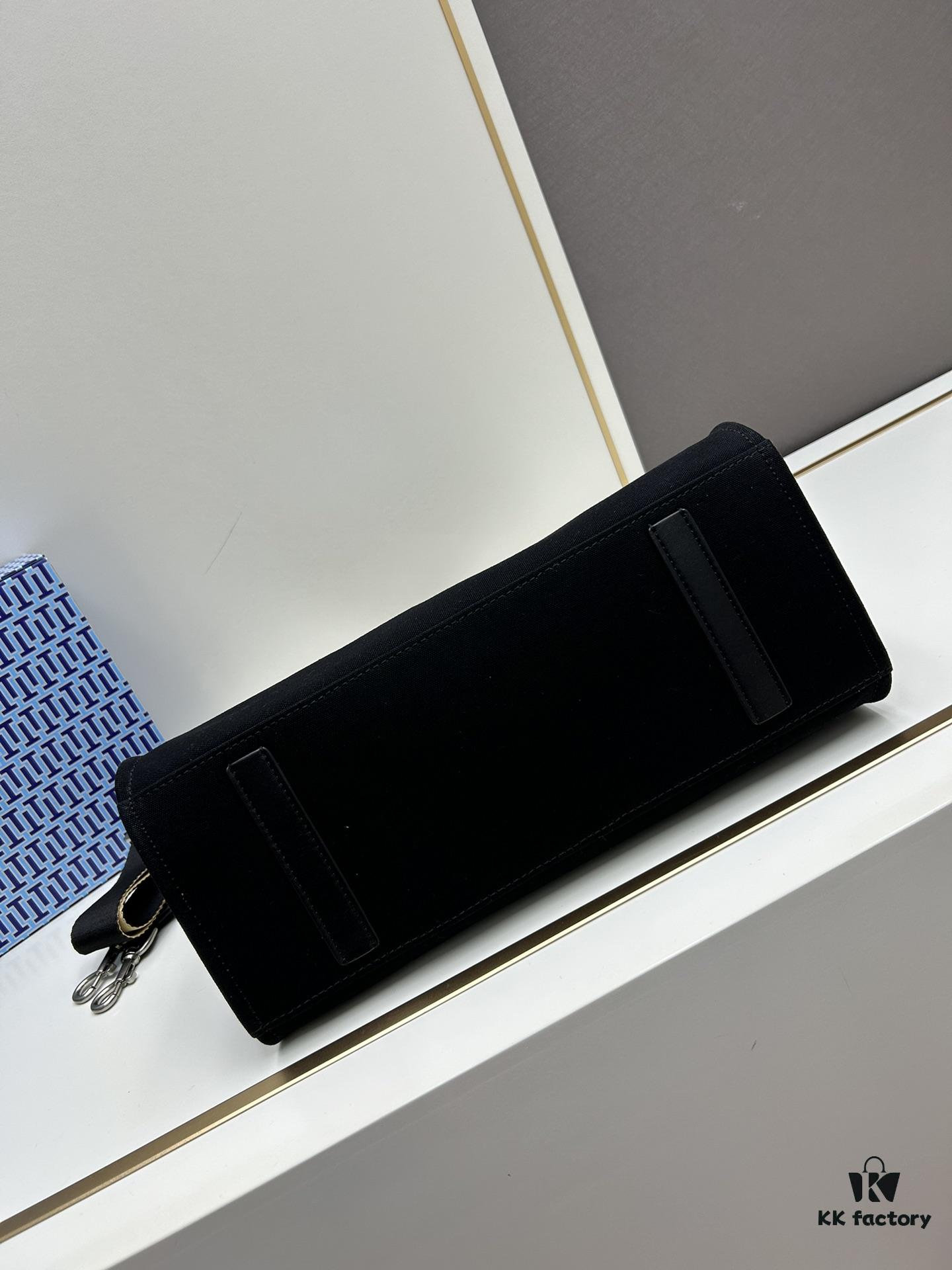 TORY BURCH Ella Printed Logo Zip Closure Canvas Tote Bag for Women – Lightweight Cotton Canvas, Stylish and Versatile