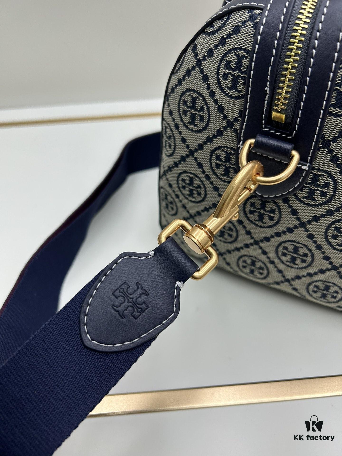 Large [New Arrival Attention to Detail] TORY BURCH T Monogram Mini Jacquard Barrel Bag