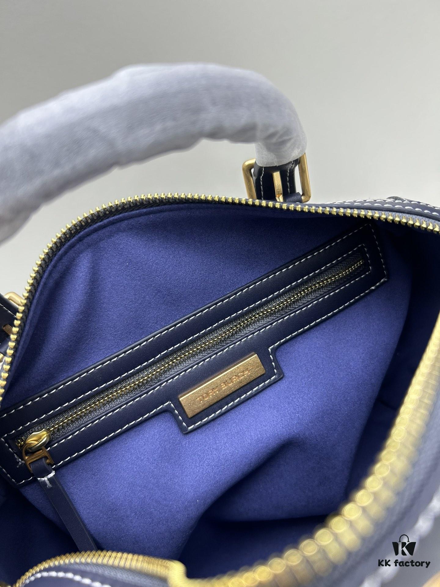 Large [New Arrival Attention to Detail] TORY BURCH T Monogram Mini Jacquard Barrel Bag