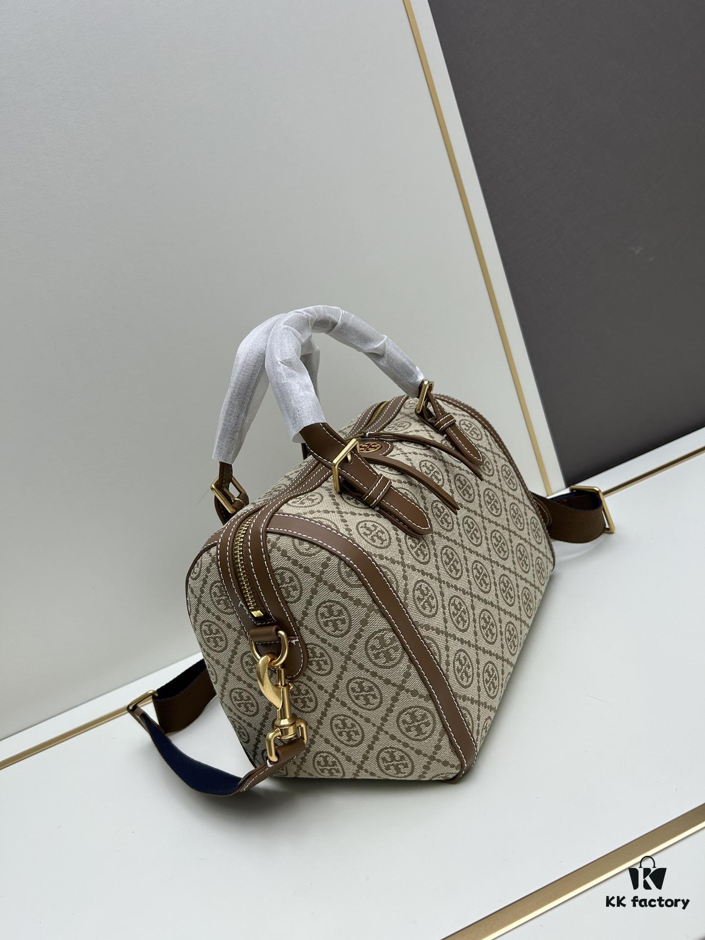 Large Size [New Arrival Attention to Detail] TORY BURCH T Monogram Mini Jacquard Barrel Bag