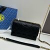 TORY BURCH Miller Leather Accordion Bag - Genuine Calfskin with Logo Detail