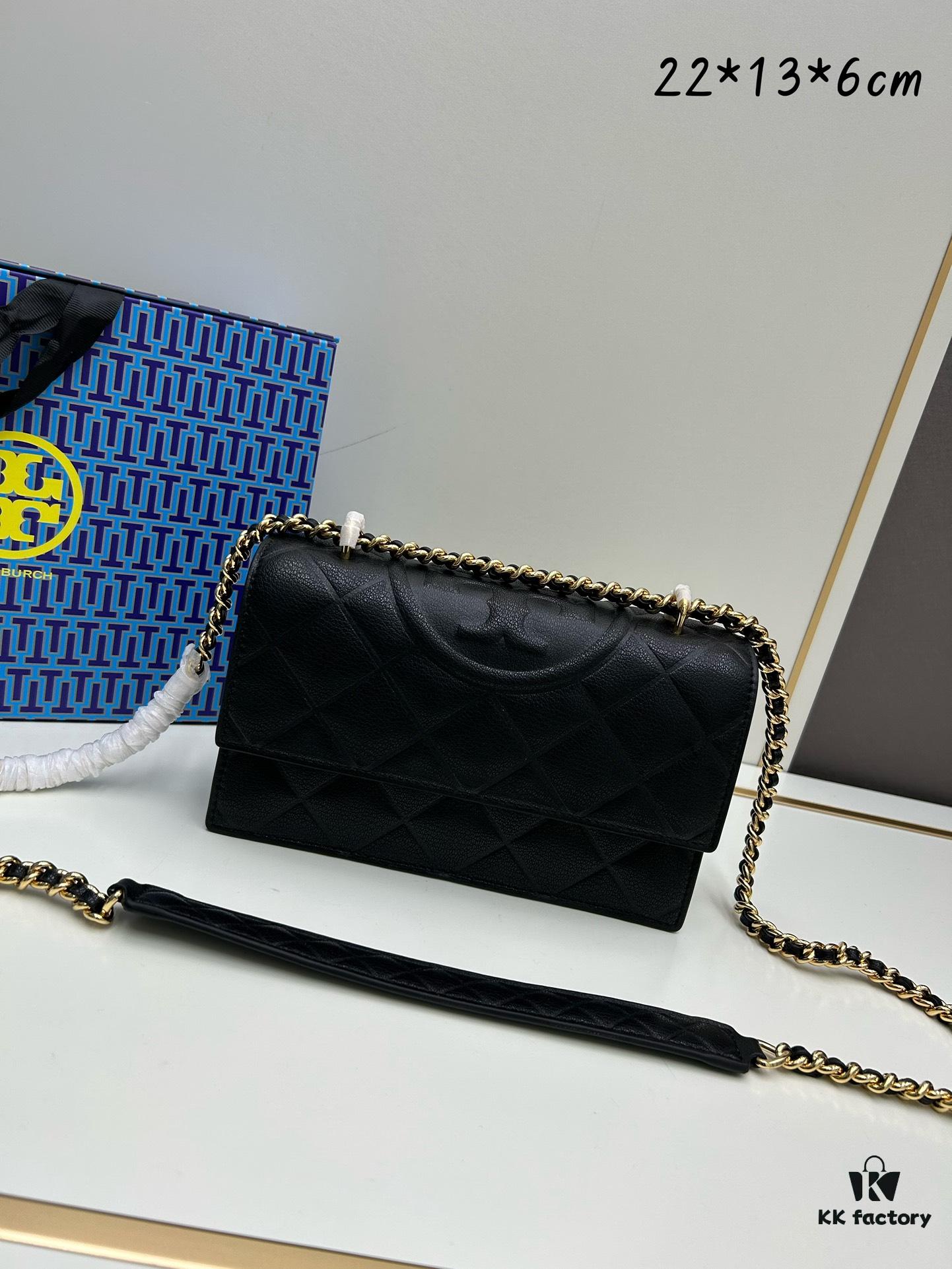 TORY BURCH Miller Leather Accordion Bag - Genuine Calfskin with Logo Detail