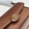 Tory Burch Robinson Rectangular Shoulder Bag, Full Leather Series, New Arrival with Attention to Detail