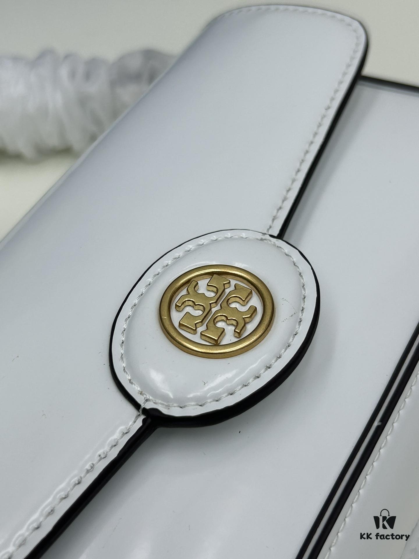 Tory Burch Robinson Rectangular Shoulder Bag, Full Leather Series, New Arrival with Attention to Detail