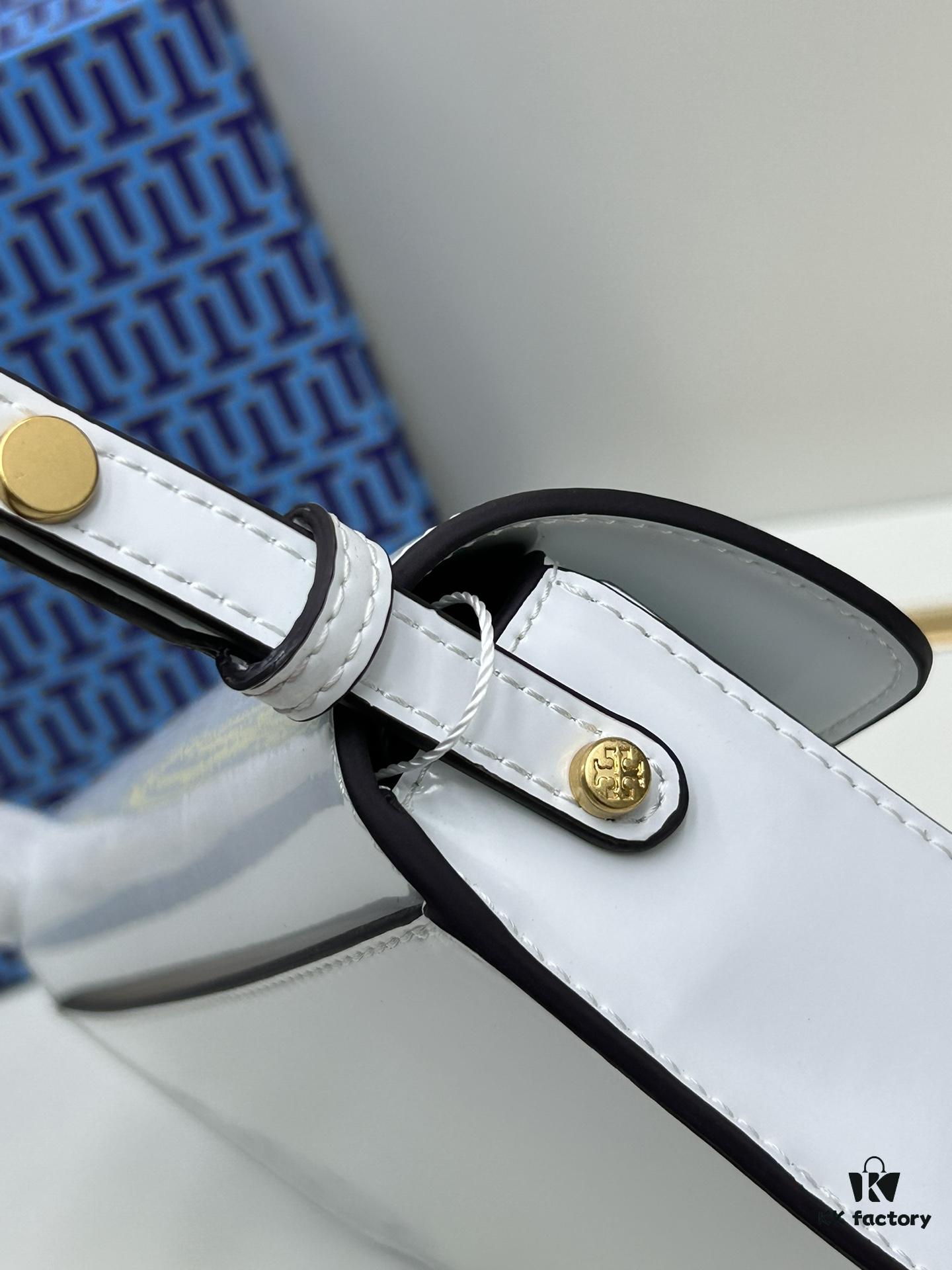 Tory Burch Robinson Rectangular Shoulder Bag, Full Leather Series, New Arrival with Attention to Detail