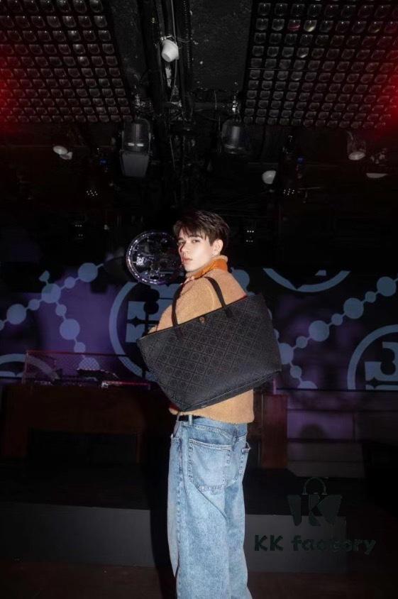 Tory Burch Large Monogram Shopping Tote Bag