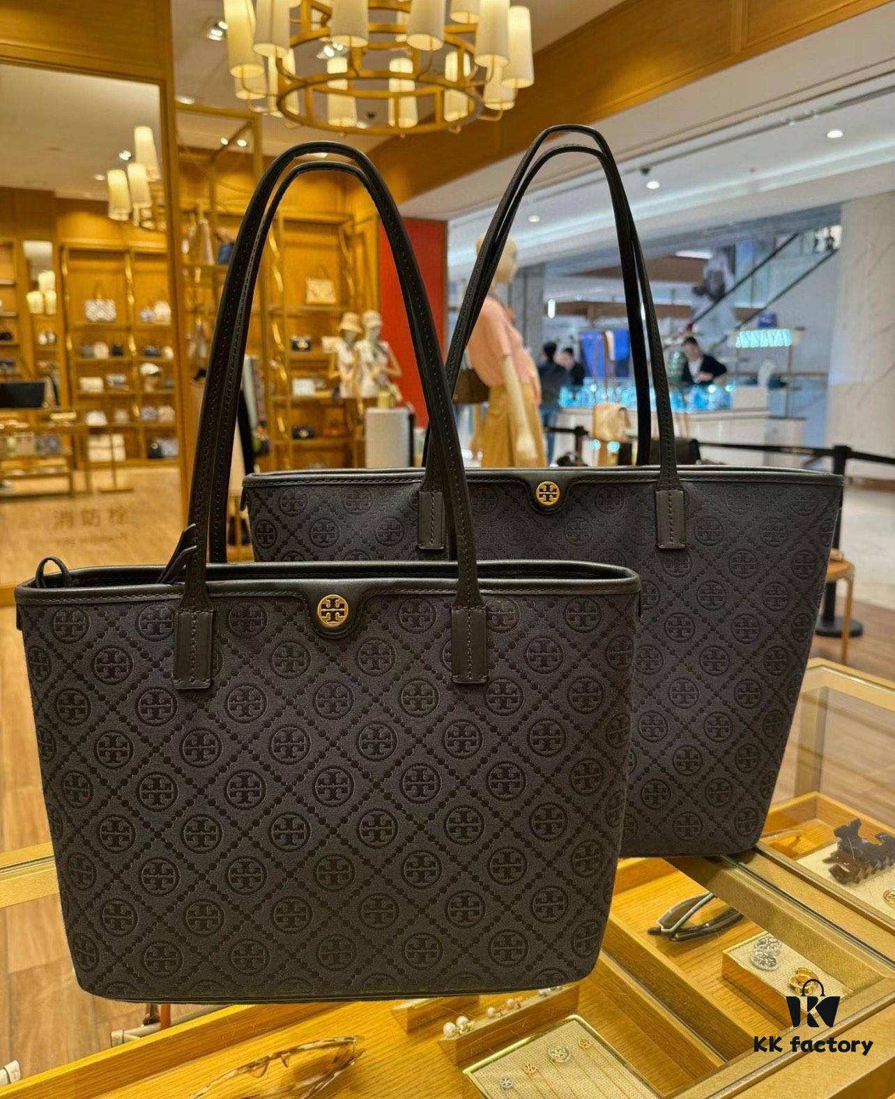 Tory Burch Large Monogram Shopping Tote Bag