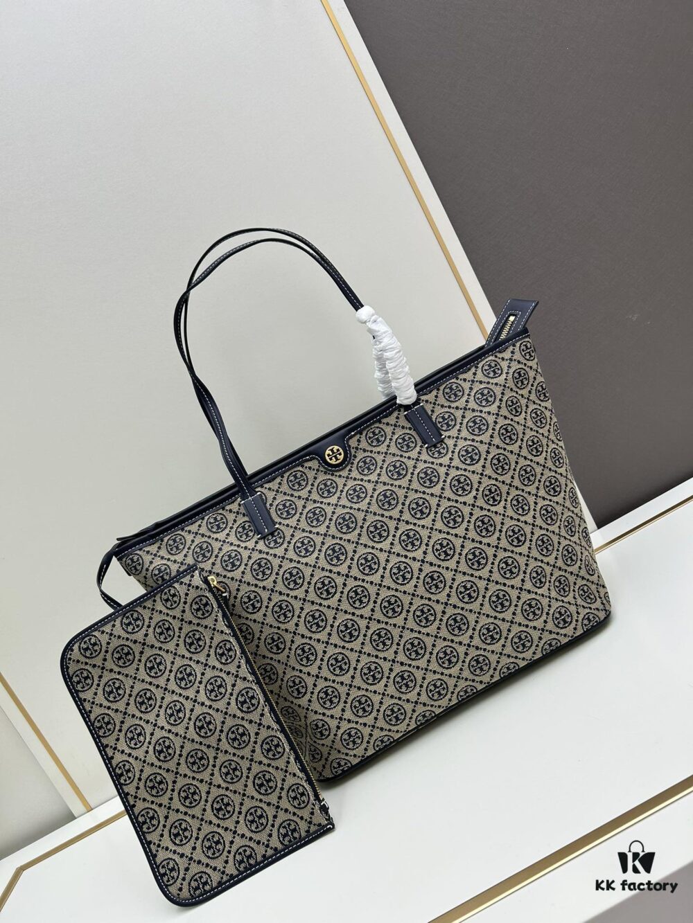 Tory Burch Large Monogram Shopping Tote