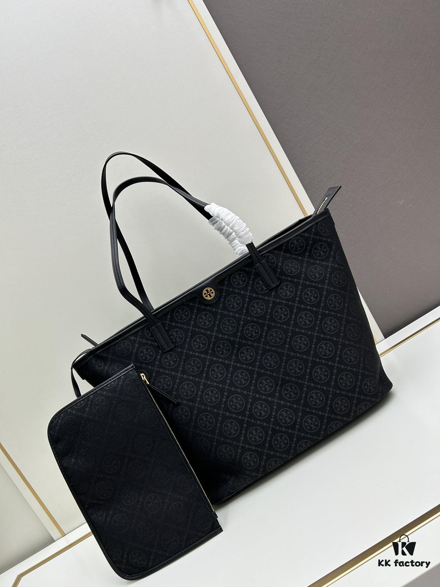 Tory Burch Large Monogram Shopping Tote Bag