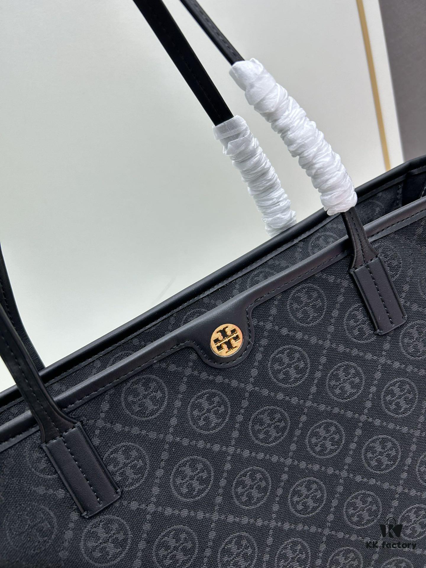 Tory Burch Large Monogram Shopping Tote Bag