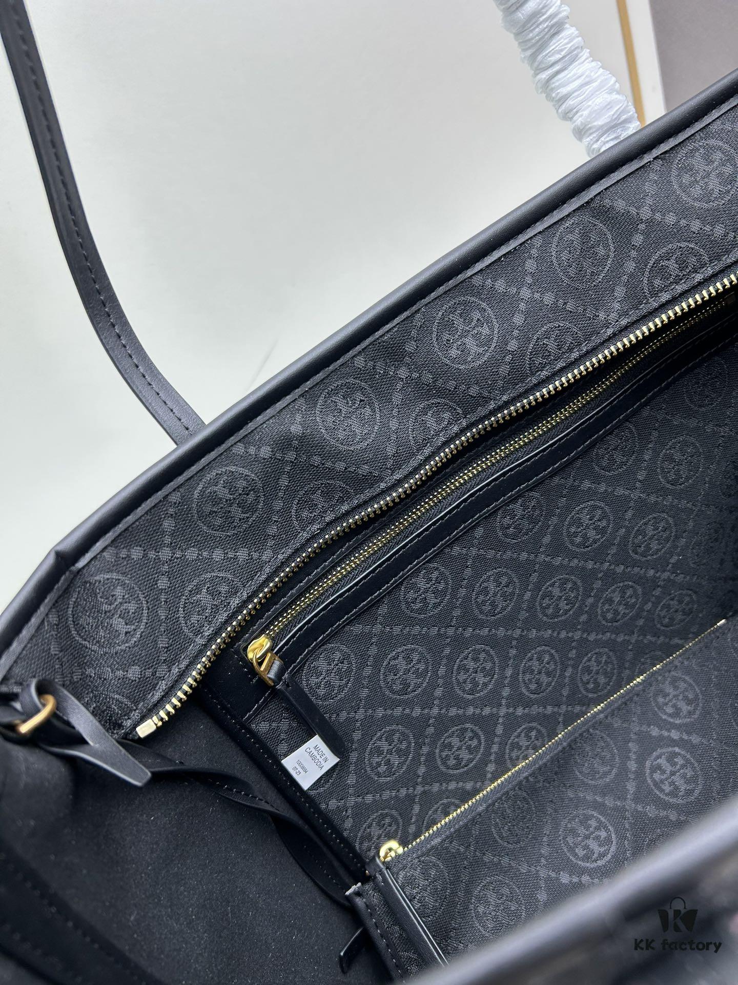 Tory Burch Large Monogram Shopping Tote Bag