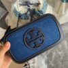 Authentic Quality Tory Burch New Denim Camera Bag Miller Crossbody Shoulder Bag in Denim Blue
