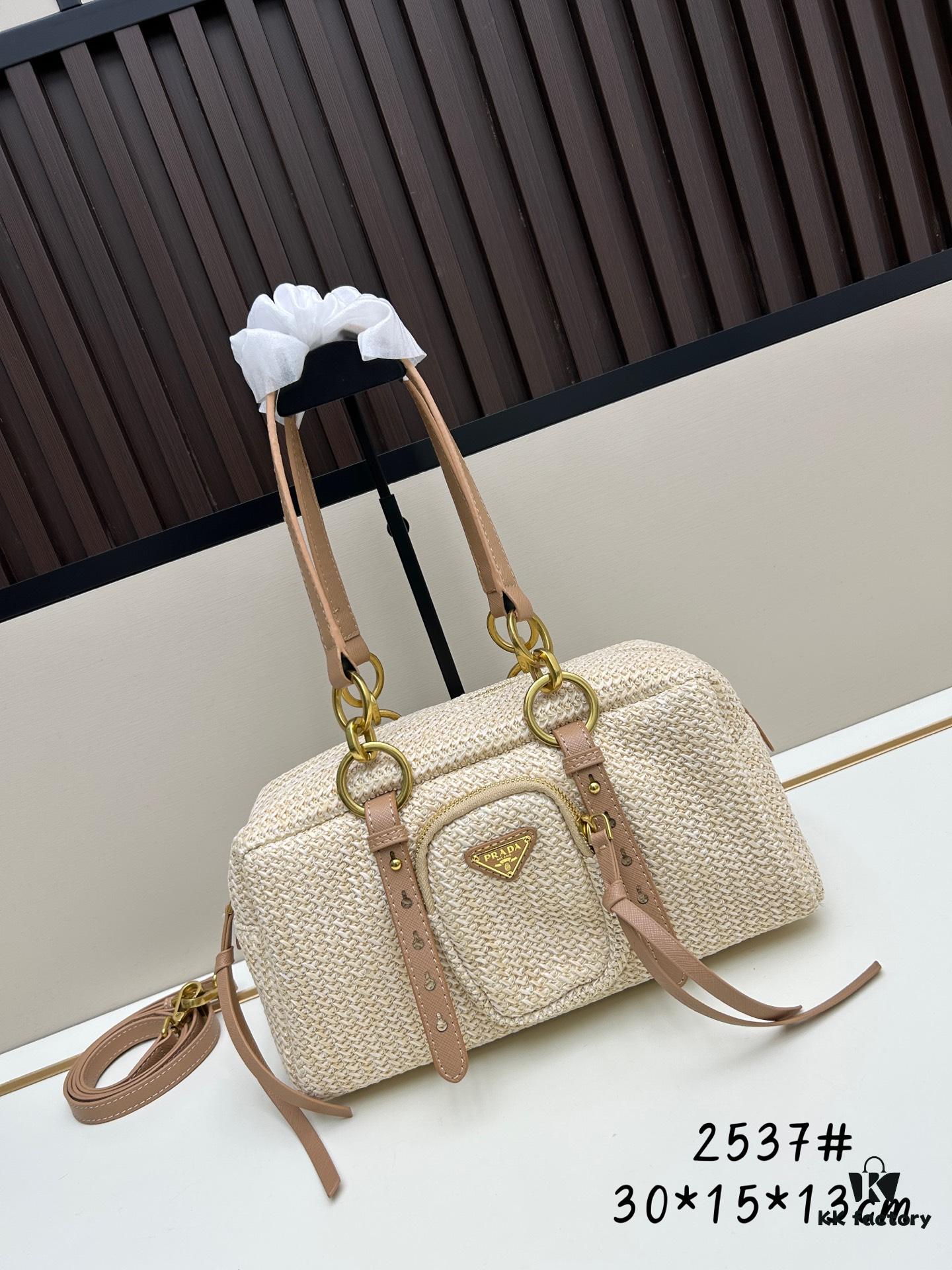 Large PRADA Woven Bag with Box | Lock in This Lazy Chic for Spring and Summer ✨