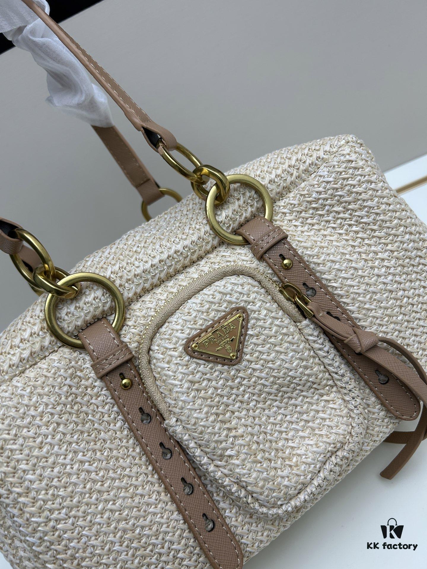 Large PRADA Woven Bag with Box | Lock in This Lazy Chic for Spring and Summer ✨