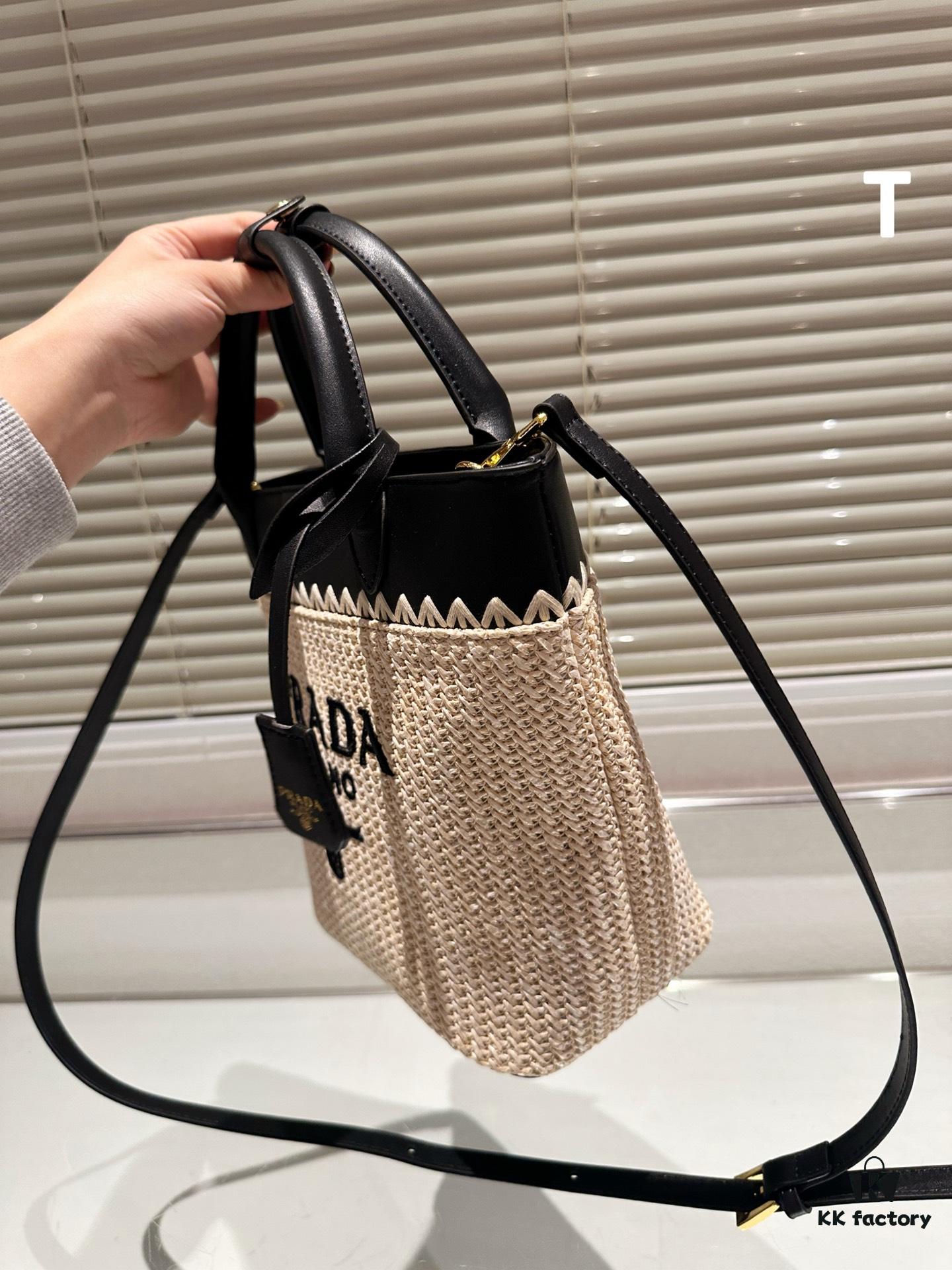 Prada Rattan Tote Bag