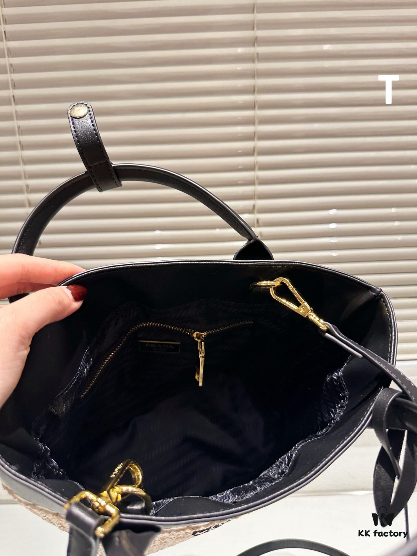 Prada Rattan Tote Bag