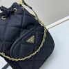 PRADA Mini Black and Gold Bucket Bag 🧚 So Elegant~