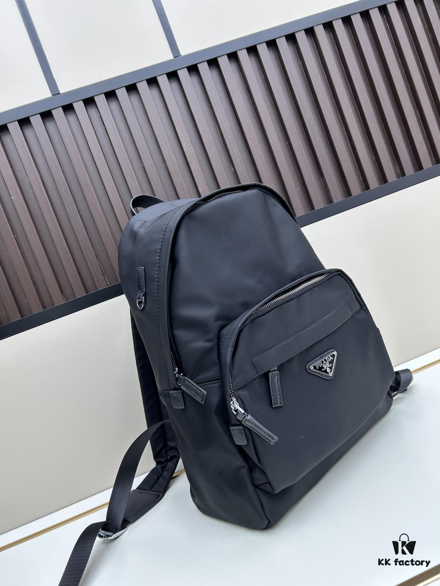 PRADA Re-Nylon and Saffiano Nylon Backpack Unisex – Waterproof Parachute Nylon with Leather Trim