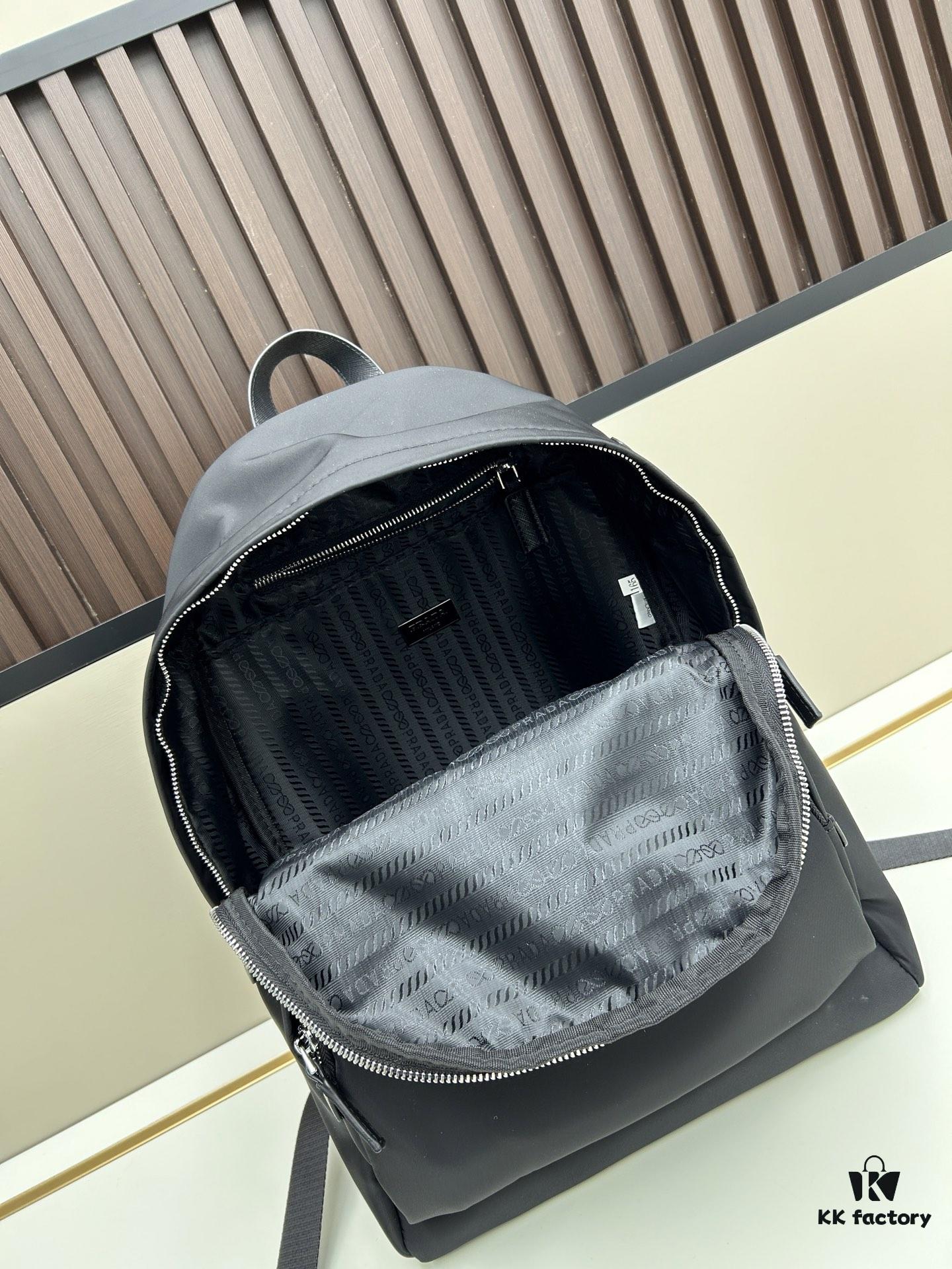 PRADA Re-Nylon and Saffiano Nylon Backpack Unisex – Waterproof Parachute Nylon with Leather Trim