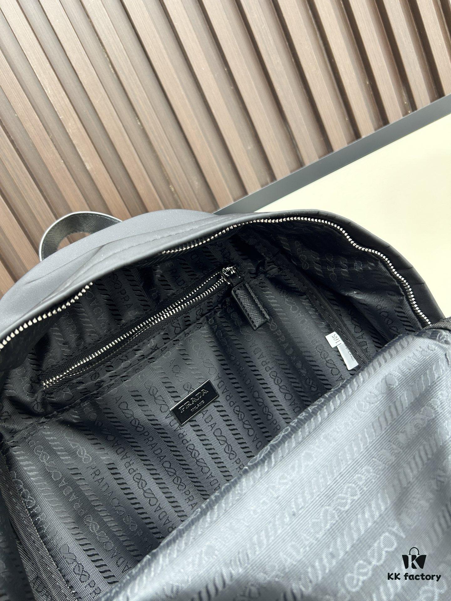 PRADA Re-Nylon and Saffiano Nylon Backpack Unisex – Waterproof Parachute Nylon with Leather Trim