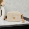 Prada New Raffia Camera Bag Model 2376 with Box Size 20x12x8