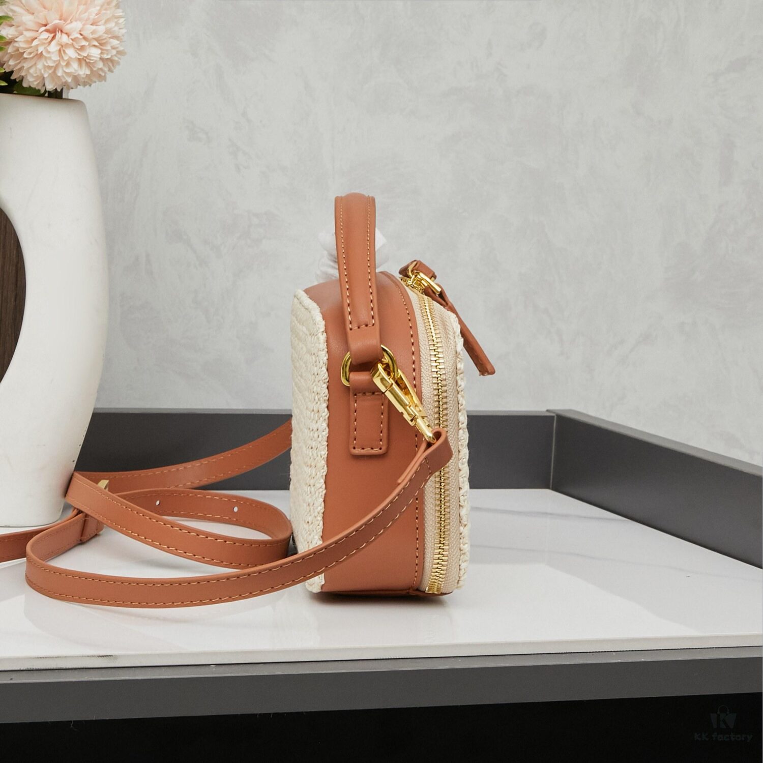 PRADA Woven Style Beautiful Bag with Box, Size 19x12x6, Model No. 2427