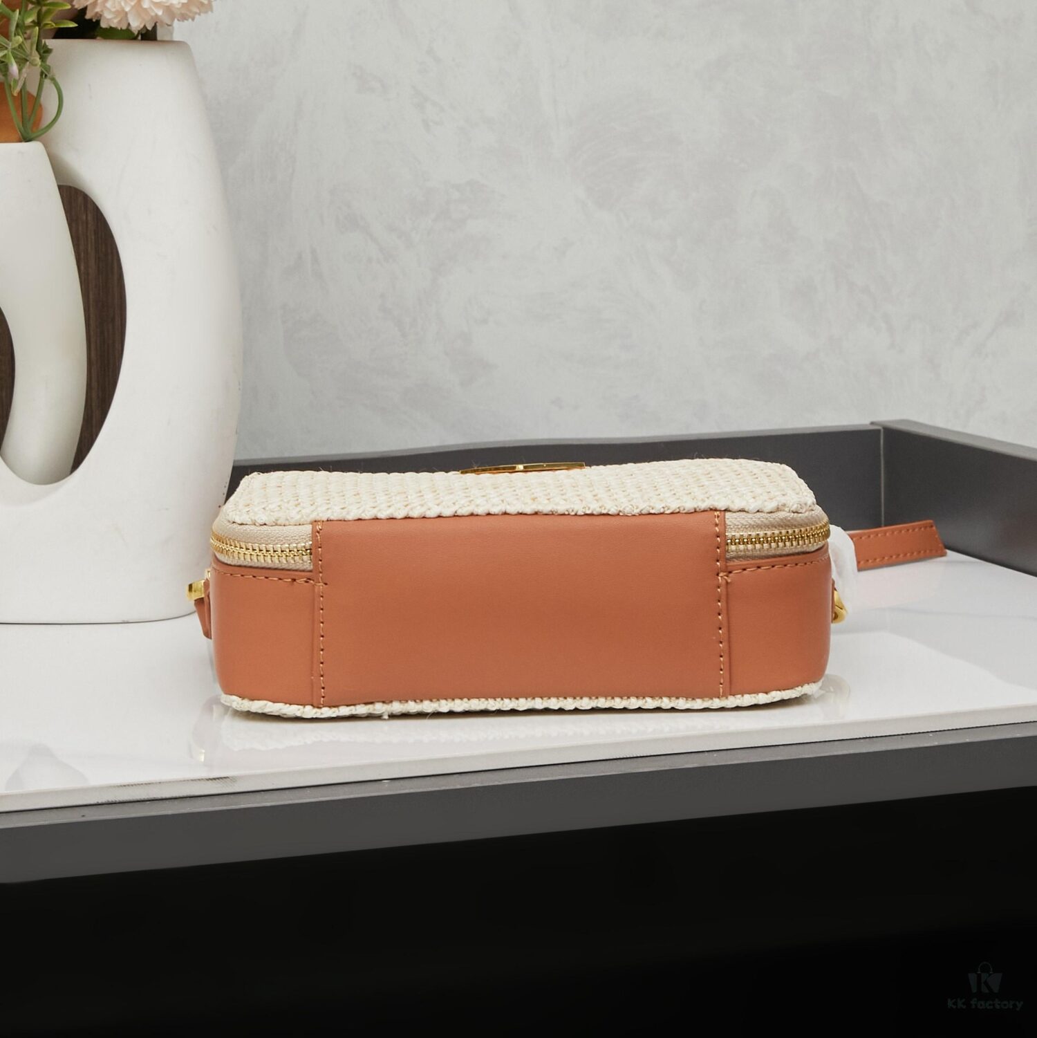 PRADA Woven Style Beautiful Bag with Box, Size 19x12x6, Model No. 2427