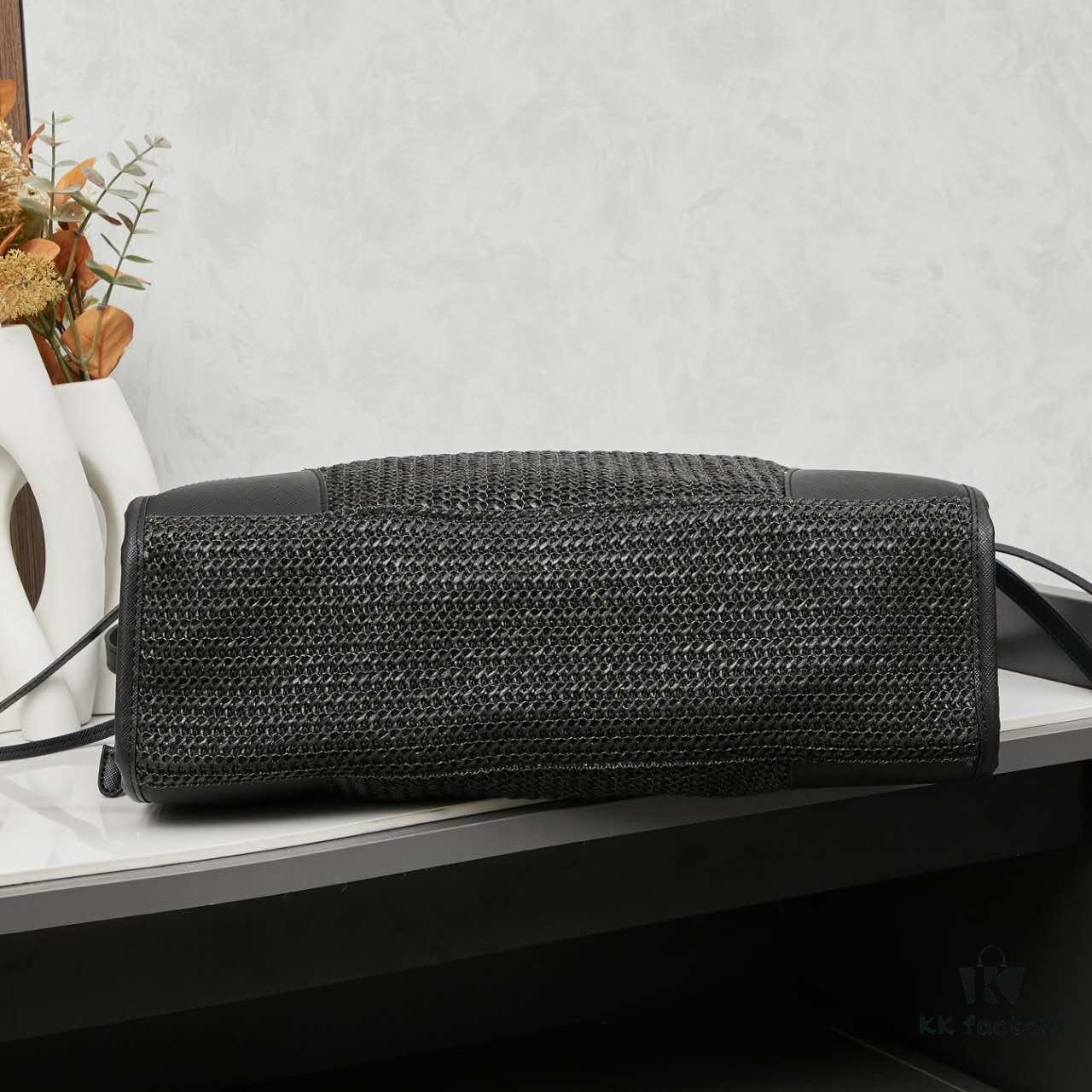 Prada Woven Bag, Stylish and Versatile Tote for Daily Commute, Size 38×30×12