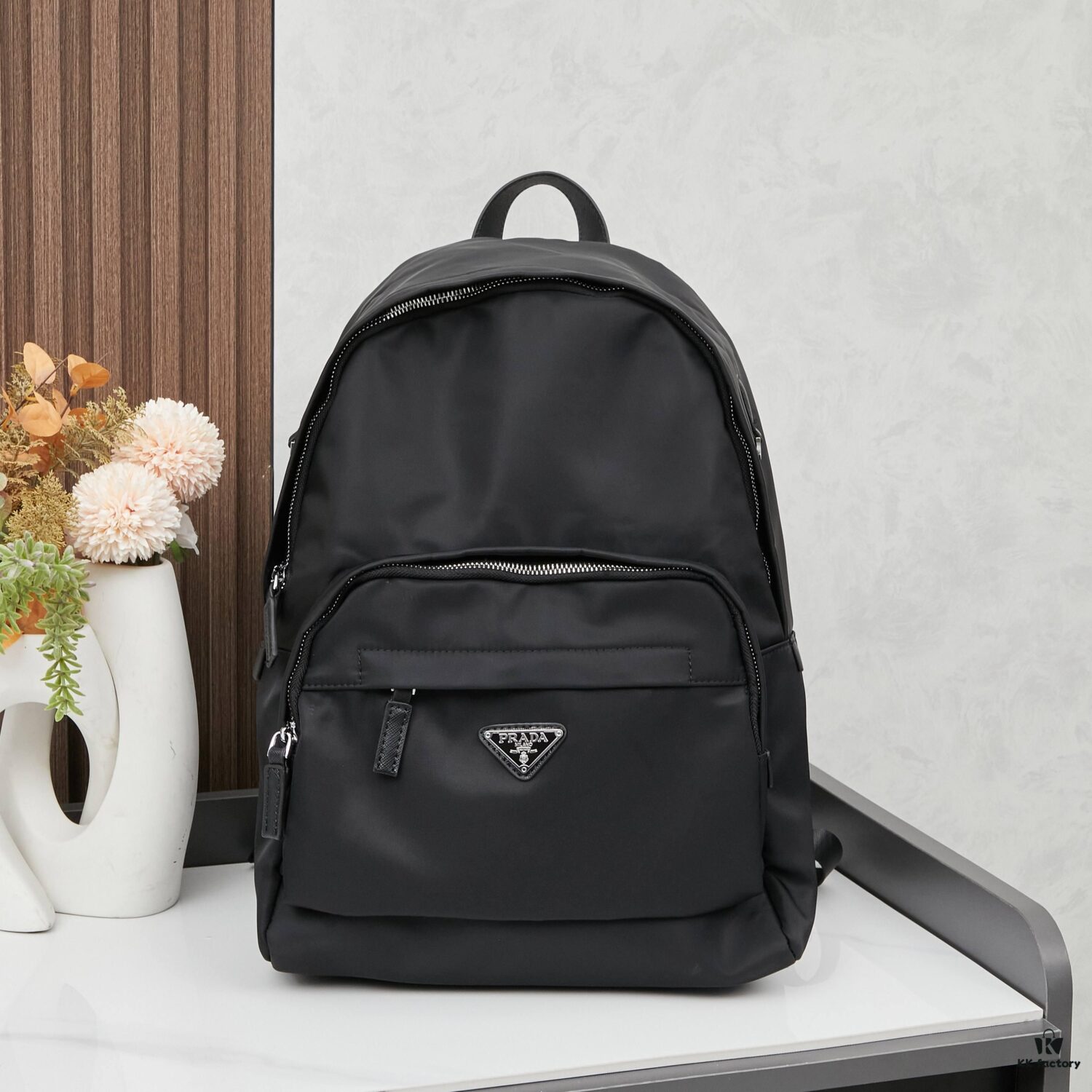 PRADA Re-Nylon and Saffiano Nylon Backpack Unisex – Waterproof Parachute Nylon with Leather Trim