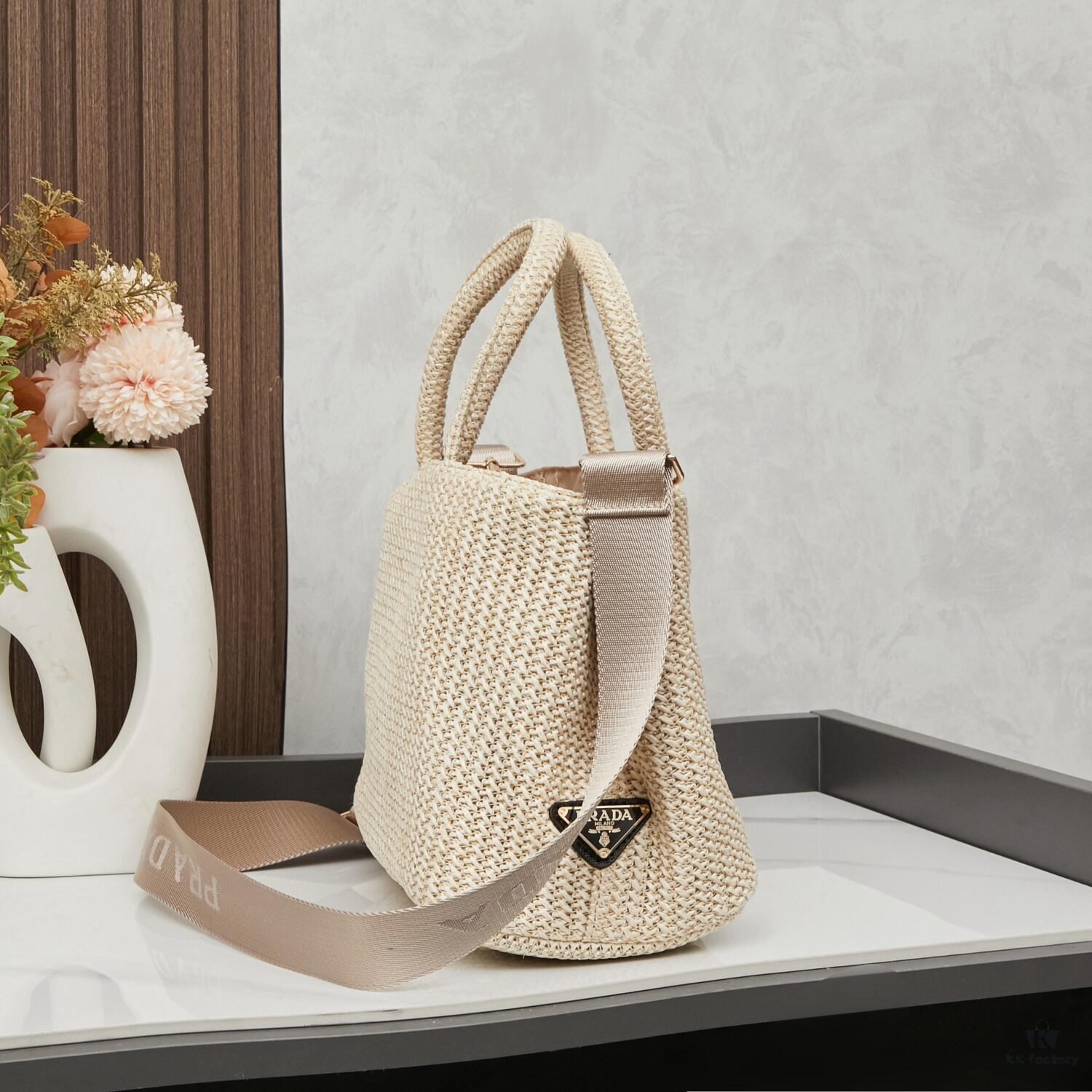Prada Beautiful Wicker Basket Bag, Embrace the Summer with the Prada Rattan and Leather Tote