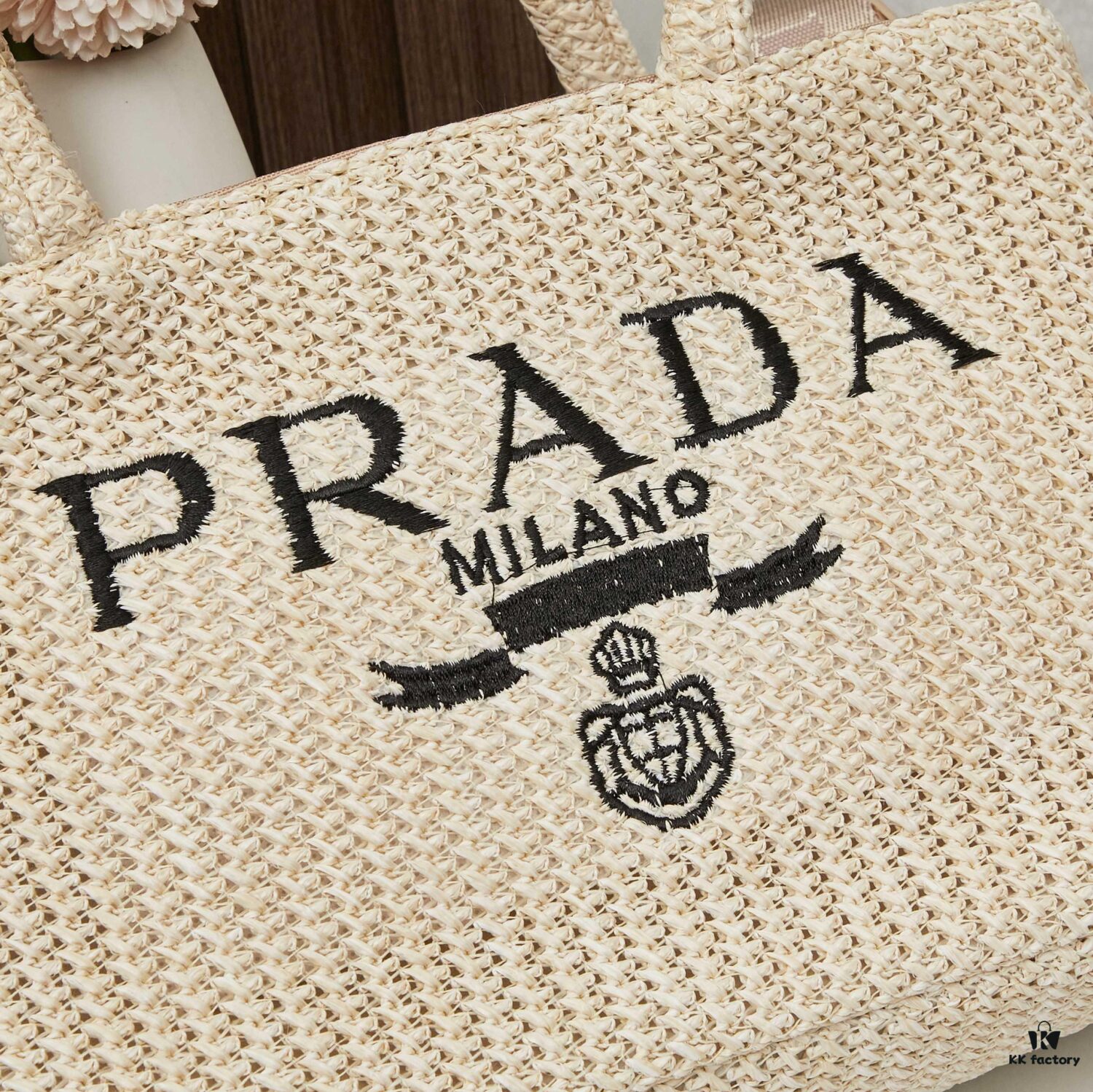 Prada Beautiful Wicker Basket Bag, Embrace the Summer with the Prada Rattan and Leather Tote