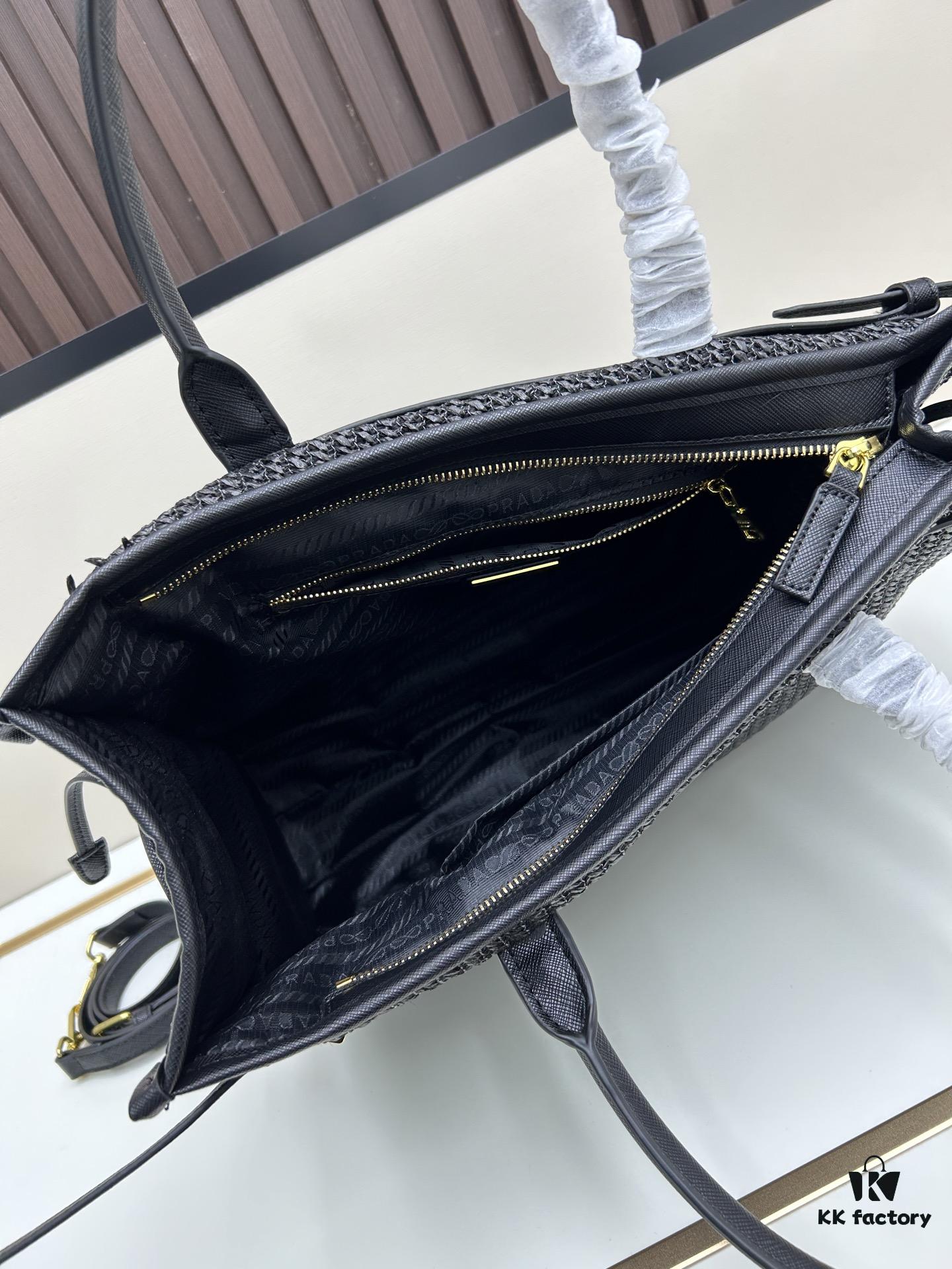 PRADA Summer It Bag – The Ultimate Woven Tote, Size 38x30x12