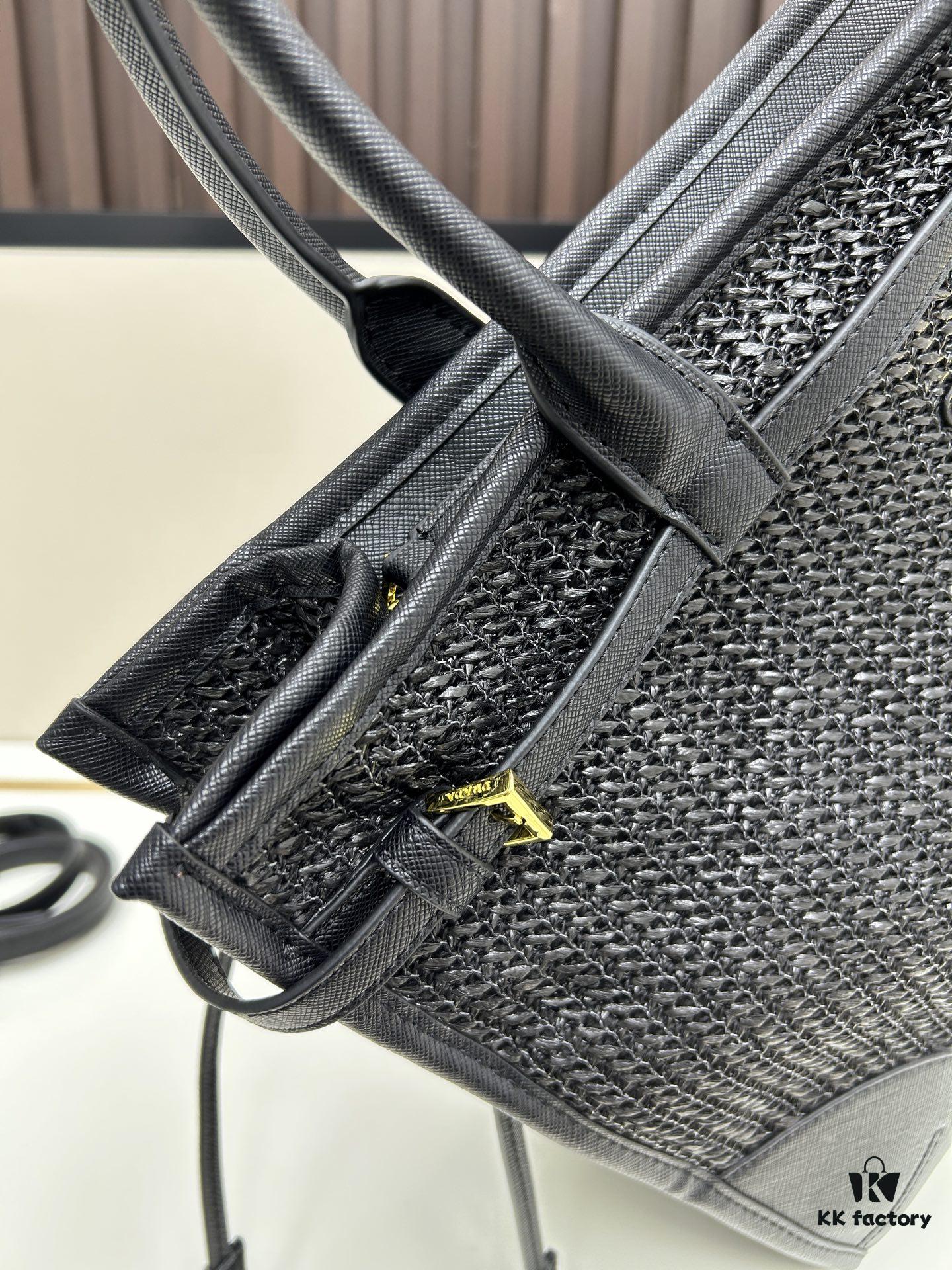 PRADA Summer It Bag – The Ultimate Woven Tote, Size 38x30x12