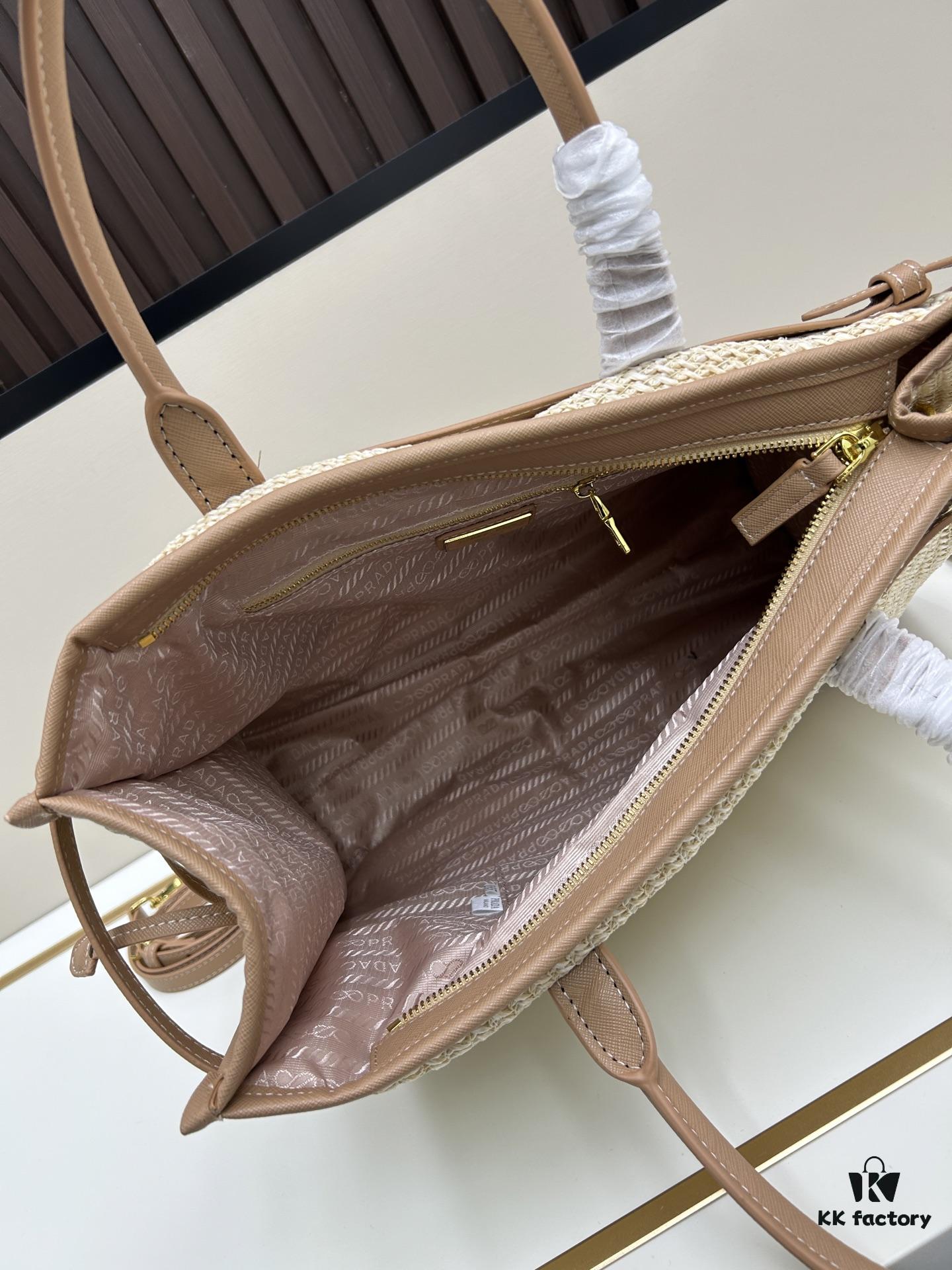 PRADA Summer It Bag – The Ultimate Woven Tote, Size 38✕30✕12