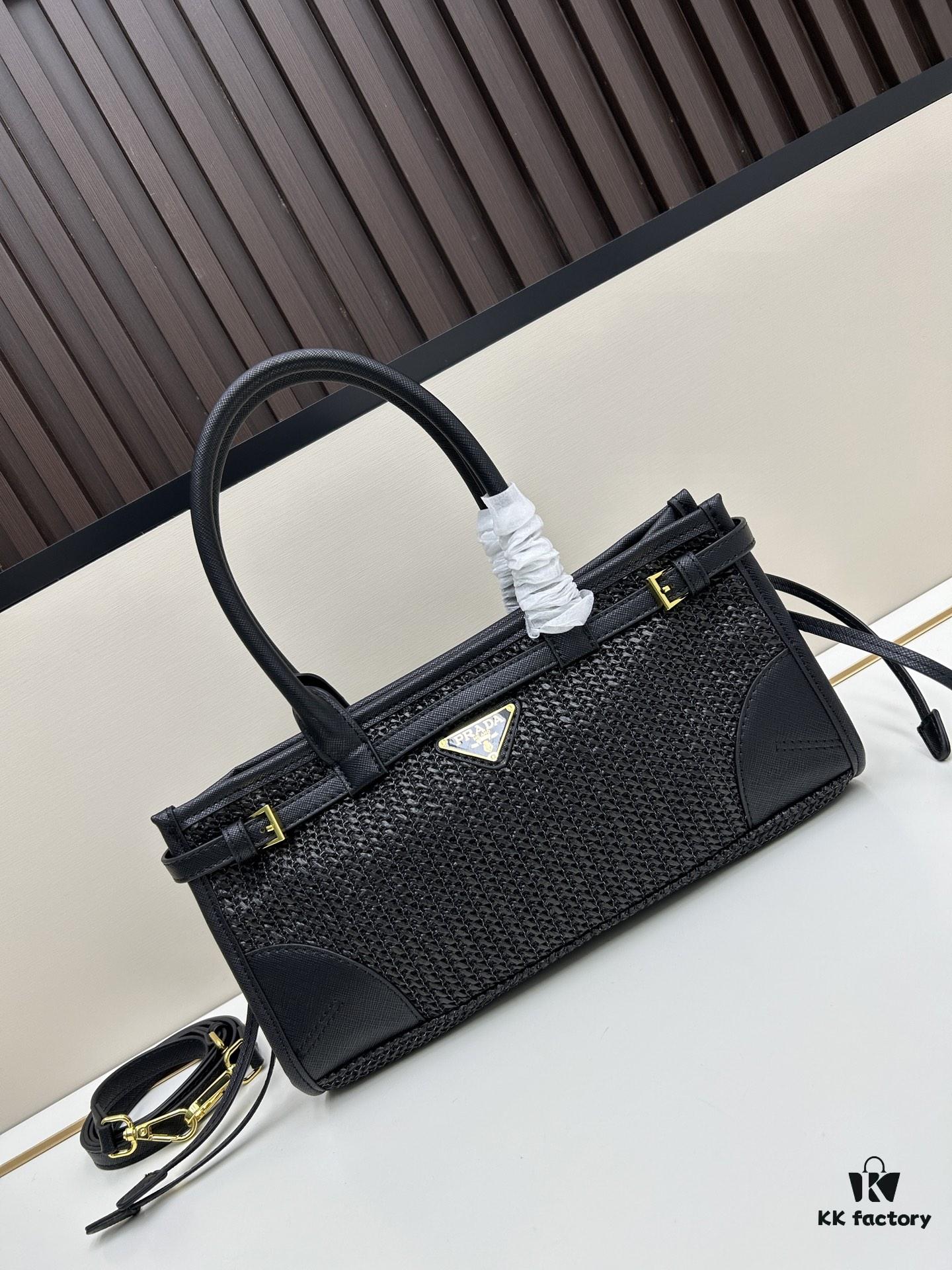 PRADA Summer It Bag – The Ultimate Woven Tote, 32✕15✕11